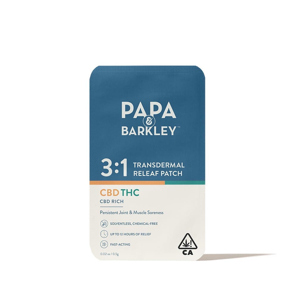 Papa & Barkley Releaf | 3:1 CBD:THC - Transdermal Patch - CBD Rich - Papa & Barkley -  - $18 - Topicals