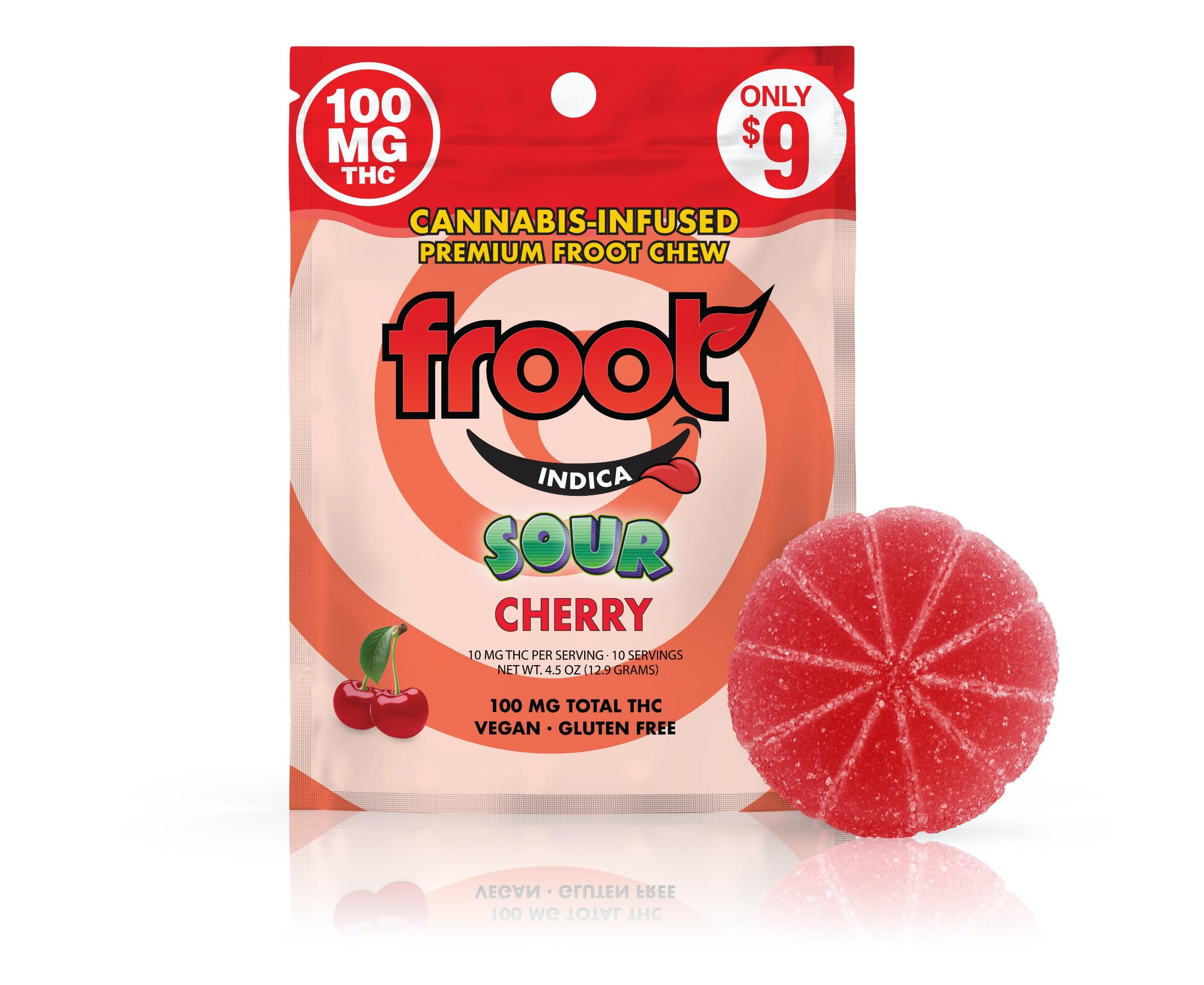 Sour Cherry Gummy (Single) 100mg - Froot -  - $8 - Edibles