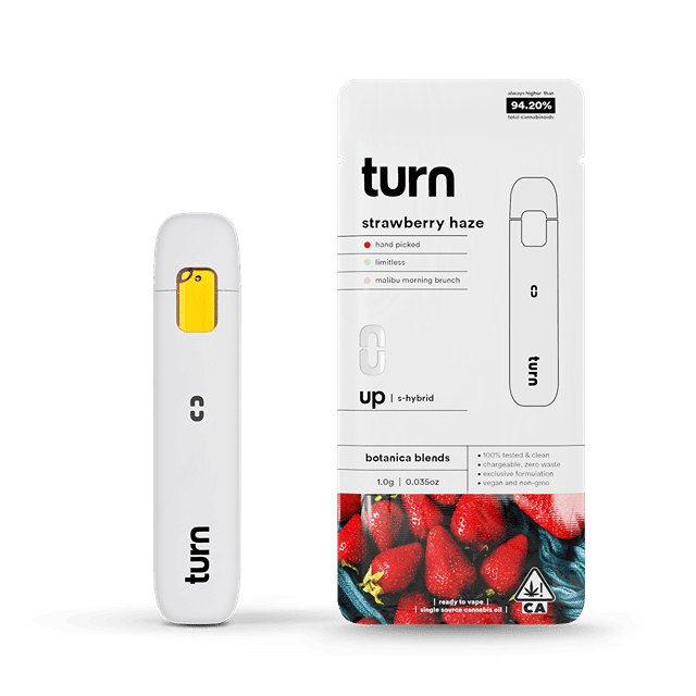 Turn Up Botanica Blends | 1g - Strawberry Haze - AIO - Sativa Hybrid