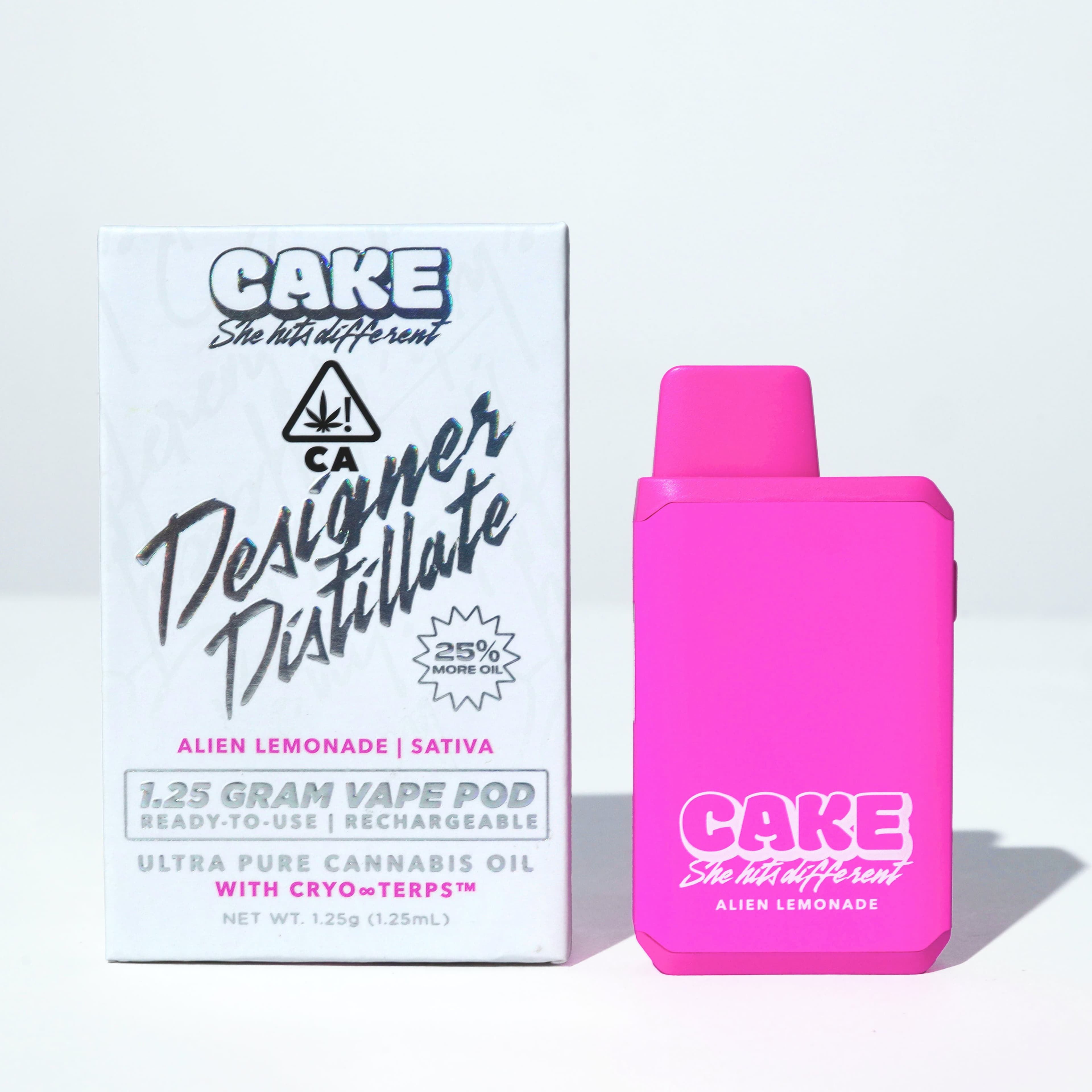 CAKE Designer Distillate | 1.25g - Strawberry Mango - AIO - Sativa - CAKE she hits different - - $22.75 - All-In-Ones