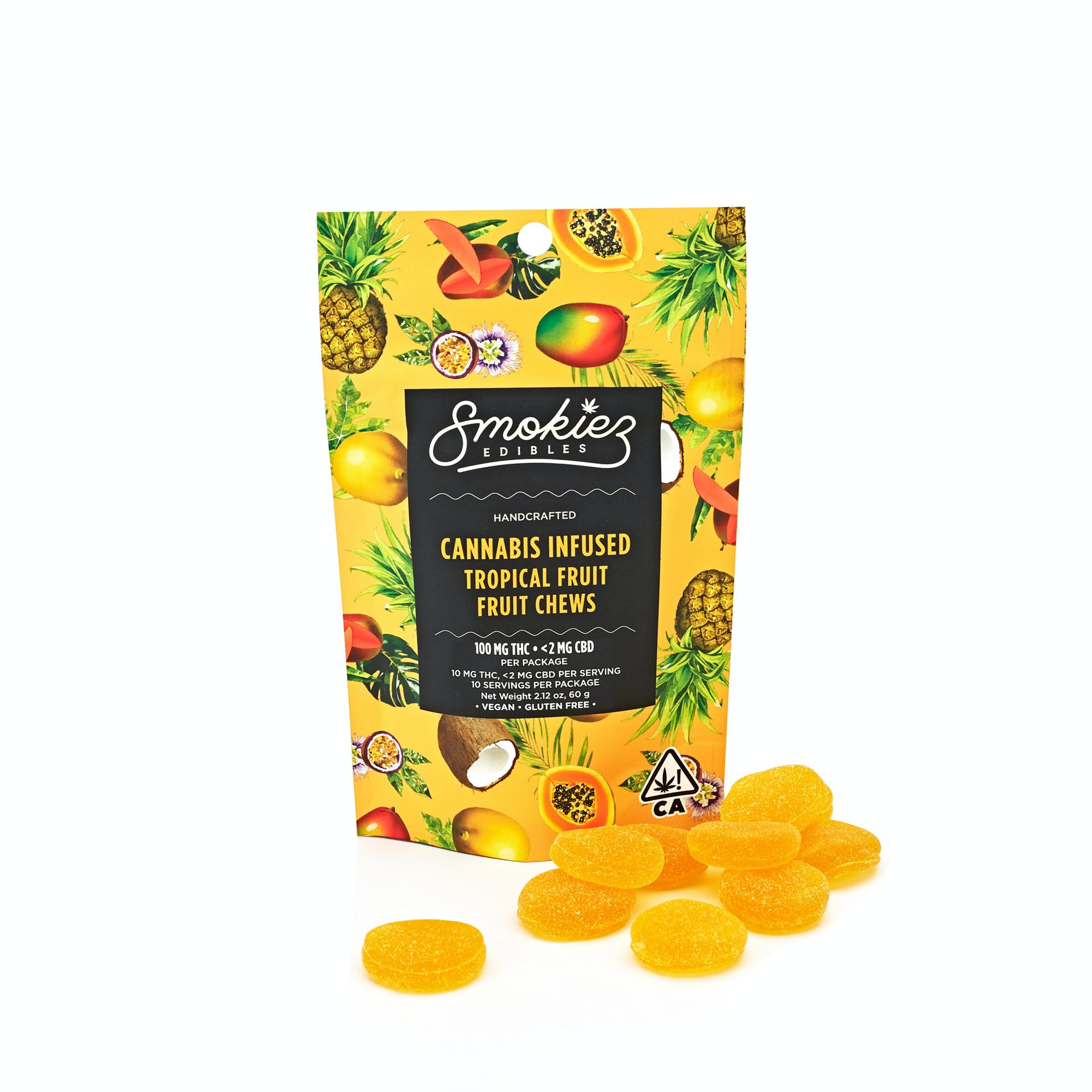 Smokiez Tropical Fruit Chews - CA - Smokiez Edibles - - $17 - Edibles