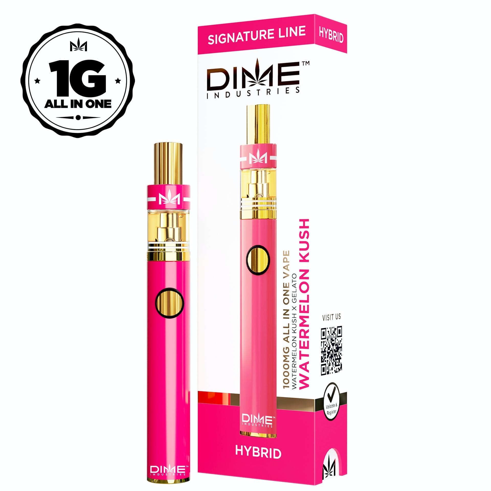 Watermelon Kush 1G Disposable - Dime Industries -  - $22.66 - Cartridge