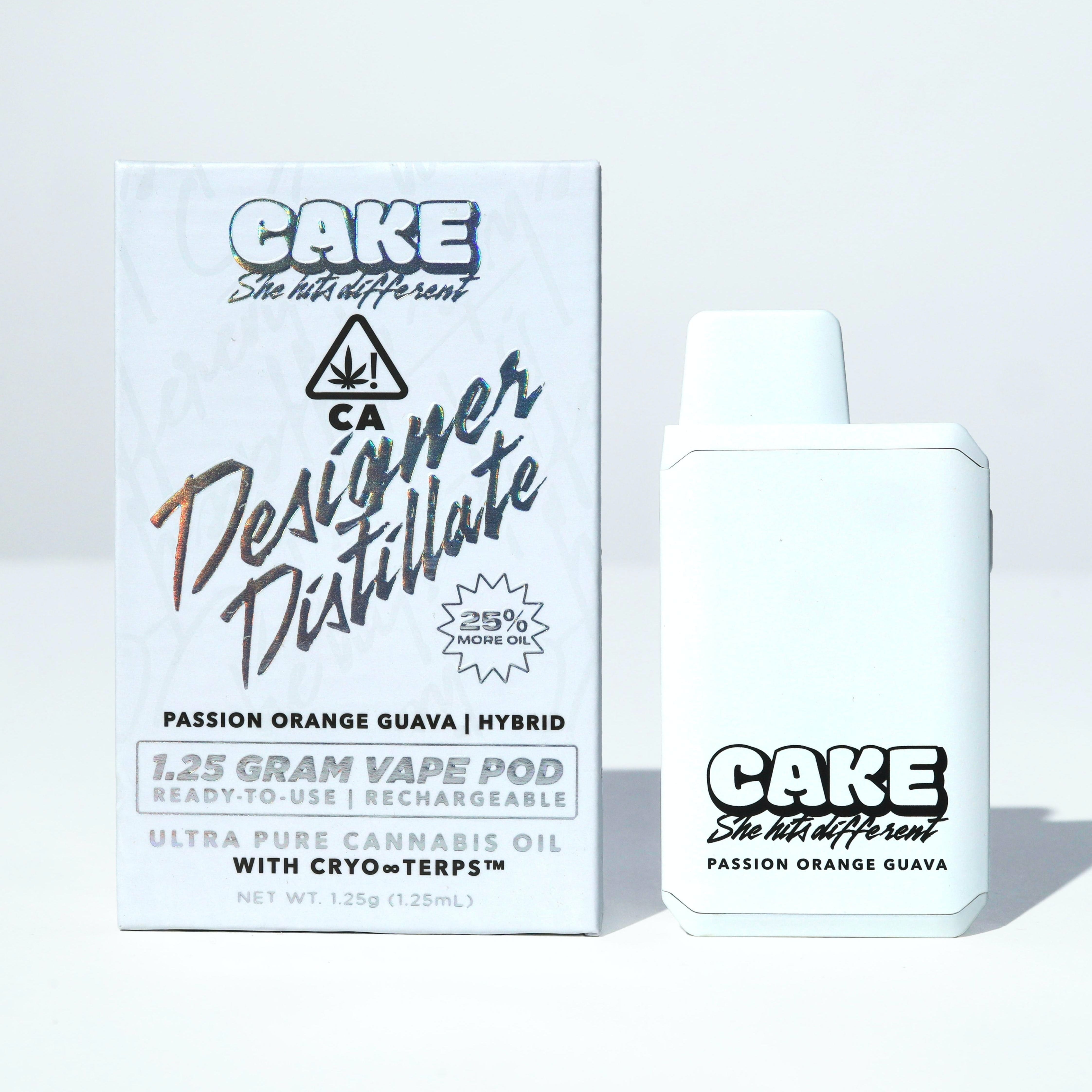 CAKE Designer Distillate | 1.25g - Passion Orange Guava - AIO - Hybrid - CAKE she hits different -  - $22.75 - All-In-Ones
