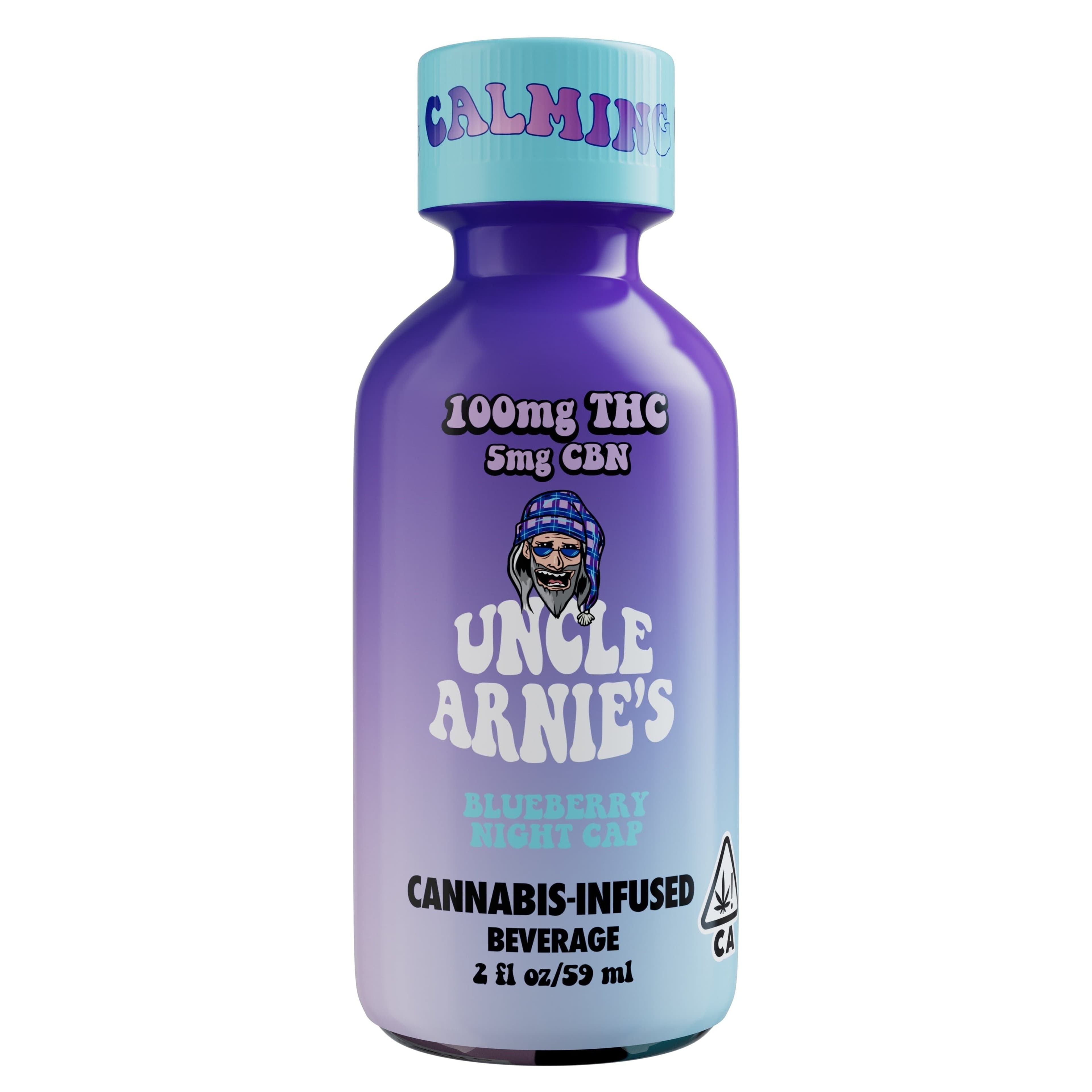 Blueberry Night Cap - 4:1 THC:CBN - Beverage - Uncle Arnies - 2oz (100mg) - $9.99 - Edibles