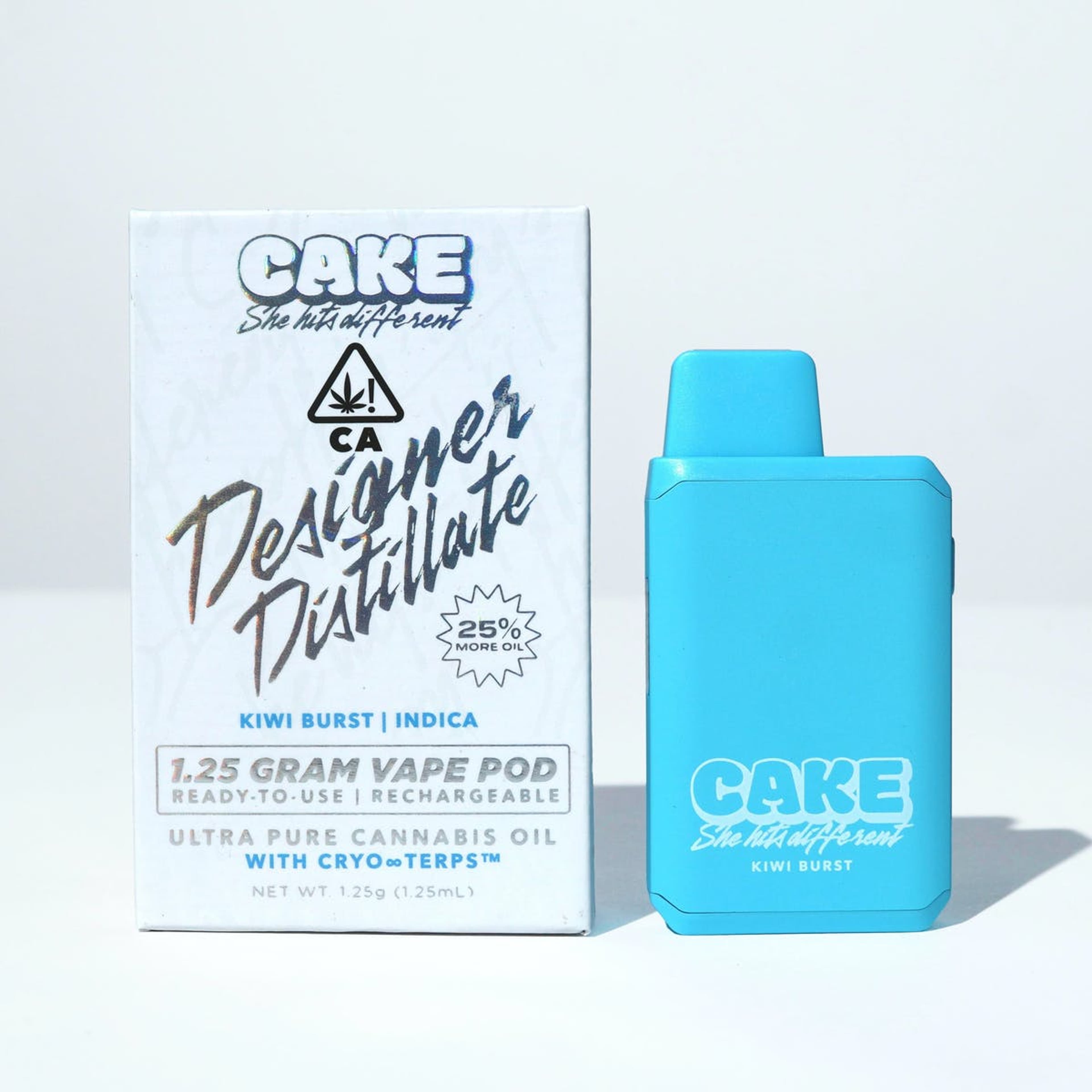 Kiwi Burst Designer Distillate Pod 1.25g - Cake - - $30 - Disposable Vapes