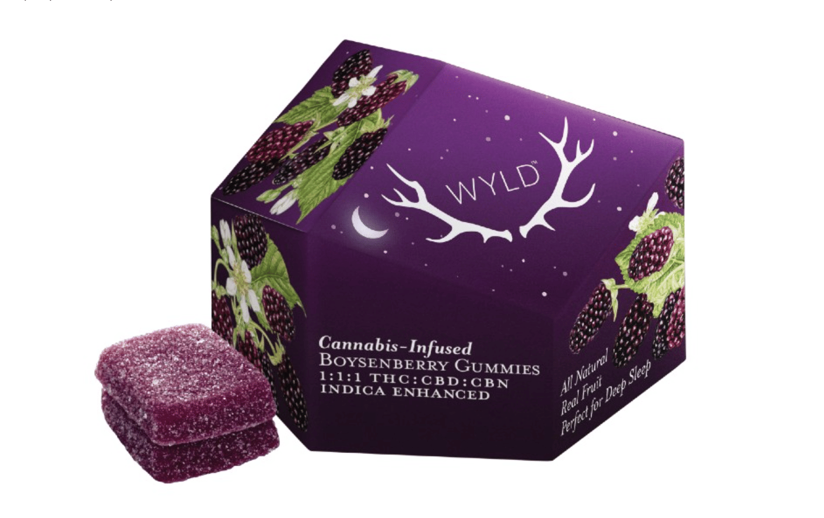 Wyld: Boysenberry Gummies (1 THC:1 CBN:1CBD) [For SLEEP] - Wyld -  - $29 - Edibles