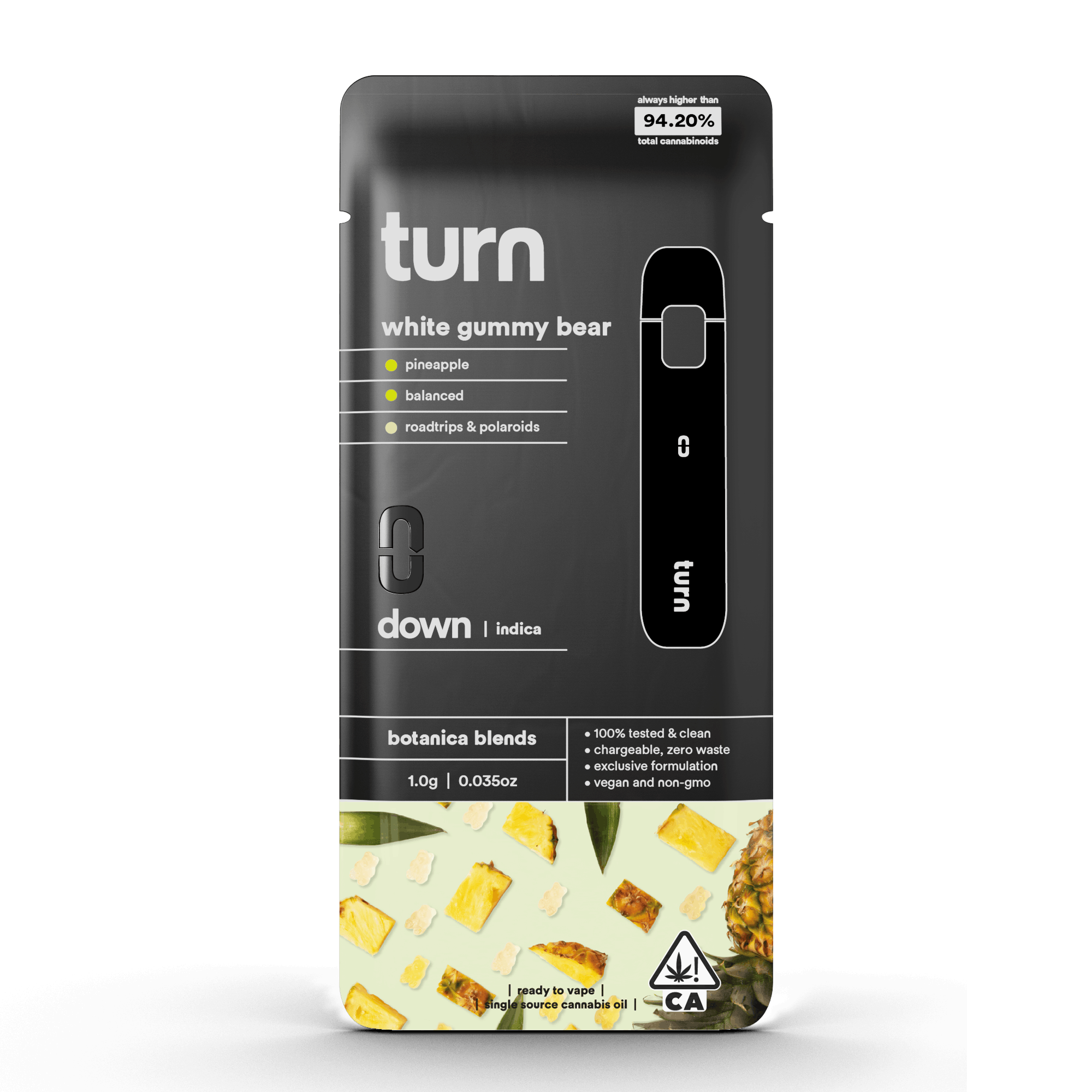 Turn Down Botanica Blends | 1g - White Gummy Bear - AIO - Indica - Turn -  - $27 - All-In-Ones