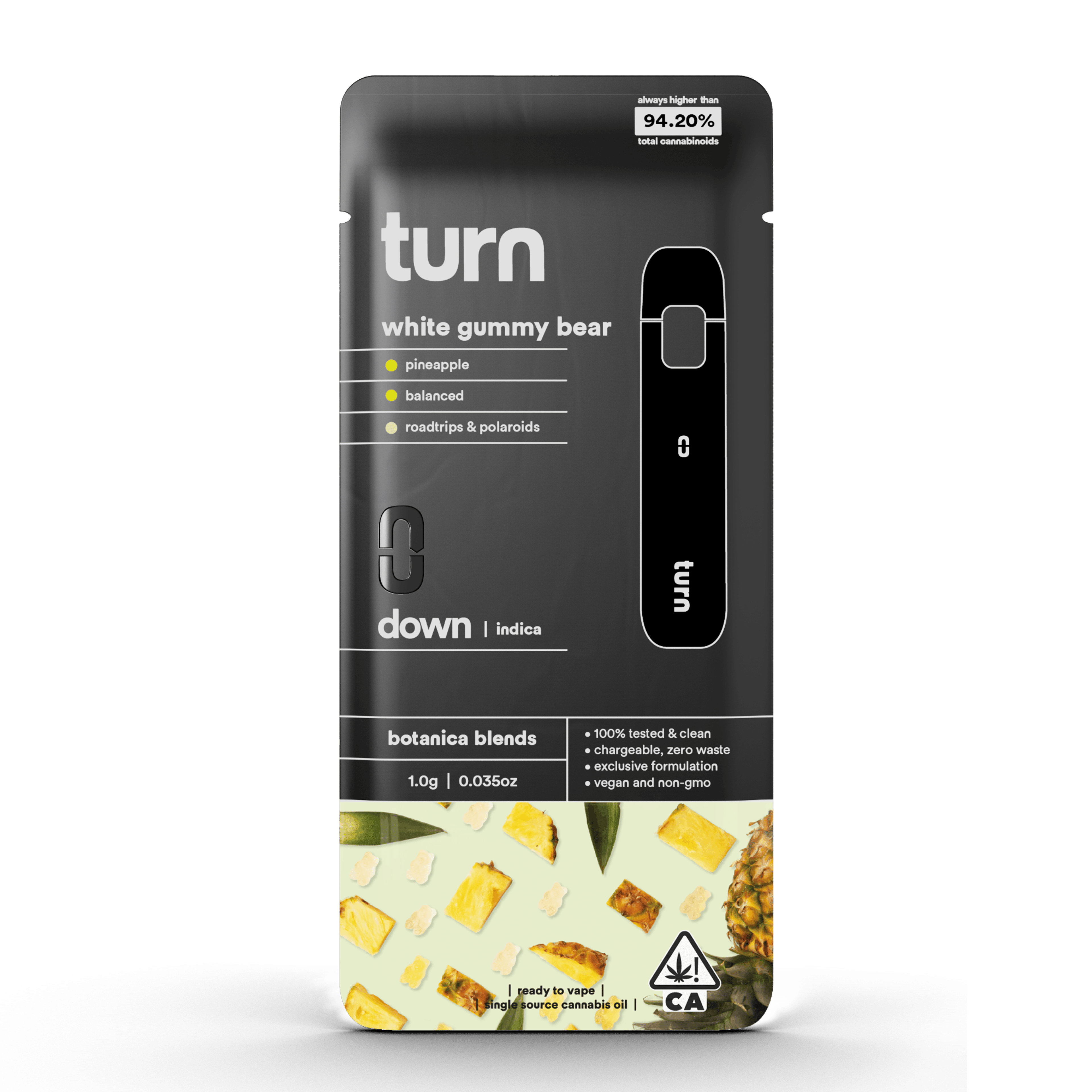 Turn Down Botanica Blends | 1g - White Gummy Bear - AIO - Indica - Turn - - $27 - All-In-Ones