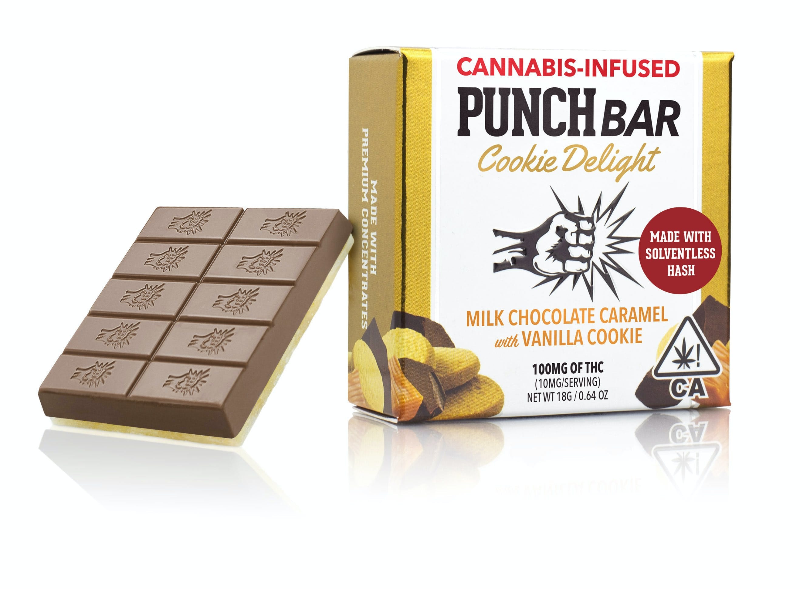 MILK CHOCOLATE CARAMEL W/ VANILLA COOKIE  - BAR - Punch BAR -  - $10.75 - Edible (weight - each)