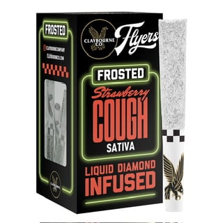 Frosted Flyers: Strawberry Cough 5PK Infused Prerolls