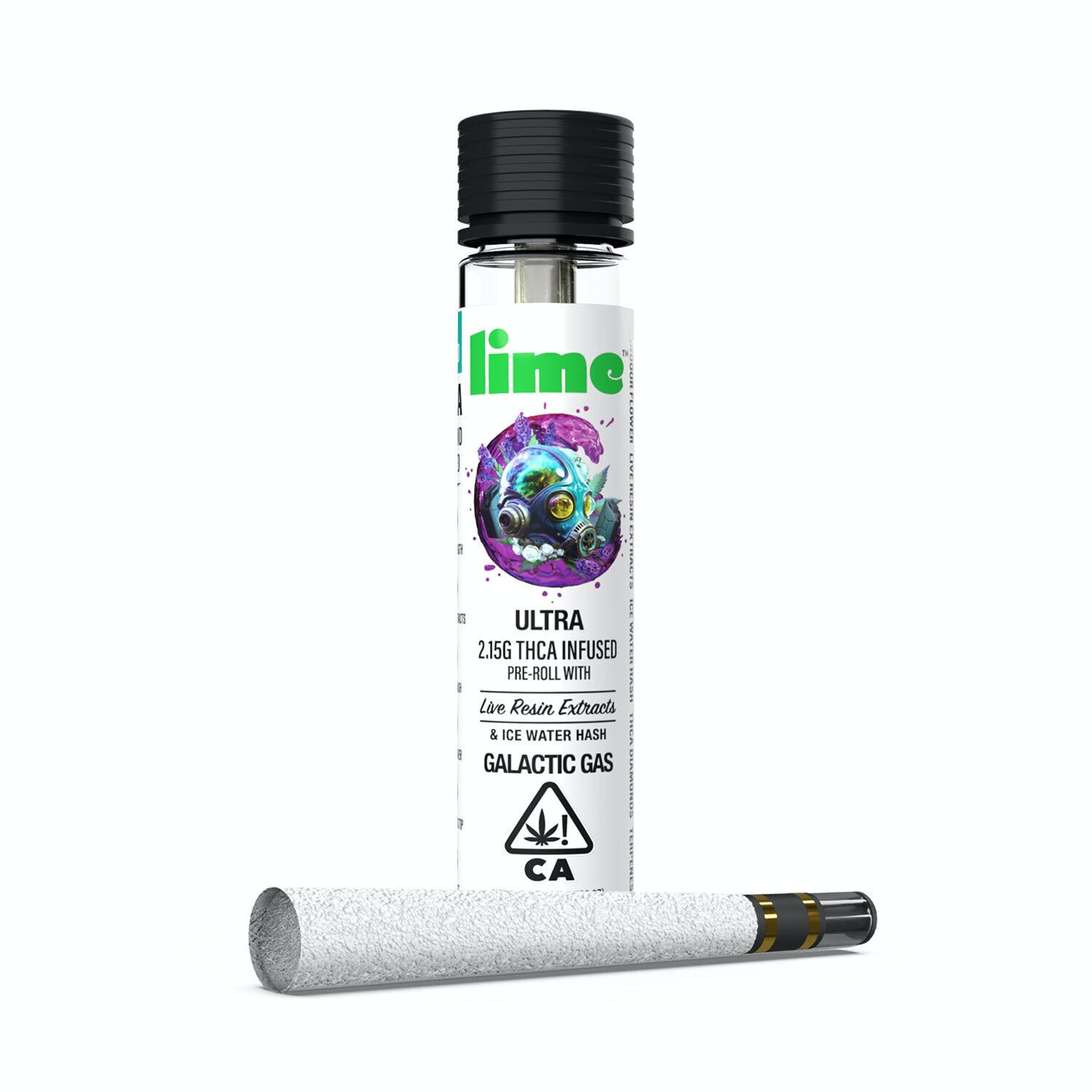 Lime Ultra Infused | 2.15g - Galactic Gas - Pre-Roll - Hybrid - Lime - - $22.03 - Pre-Rolls