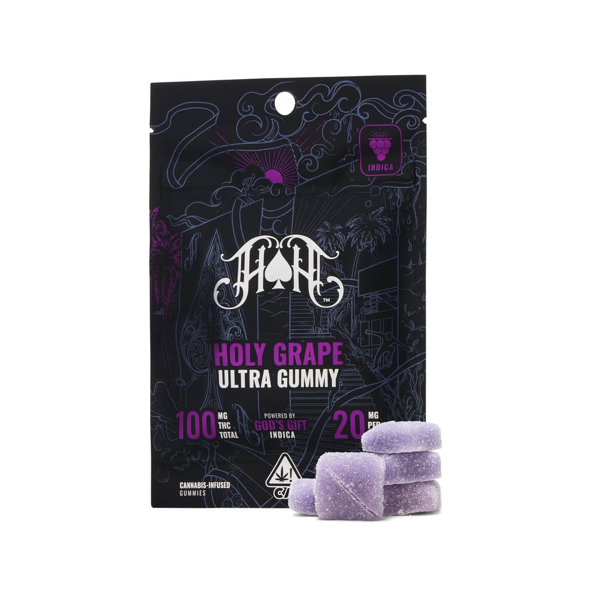 Holy Grape "God's Gift" THC Gummy Pack (20mg x 5) - 100mg - Heavy Hitters -  - $17 - Edibles