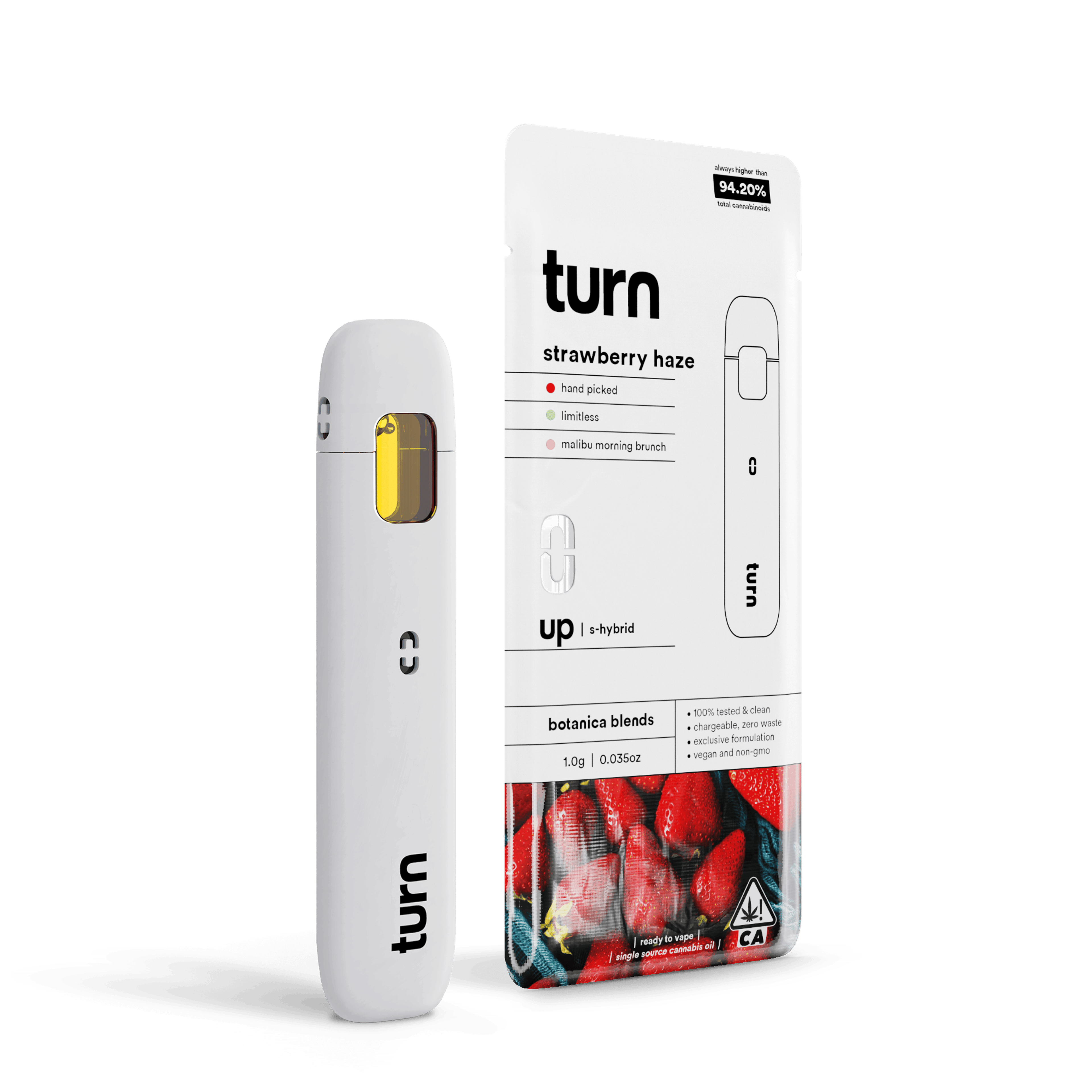 Turn Up Botanica Blends | 1g - Strawberry Haze - AIO - Sativa Hybrid - Turn - - $27 - All-In-Ones