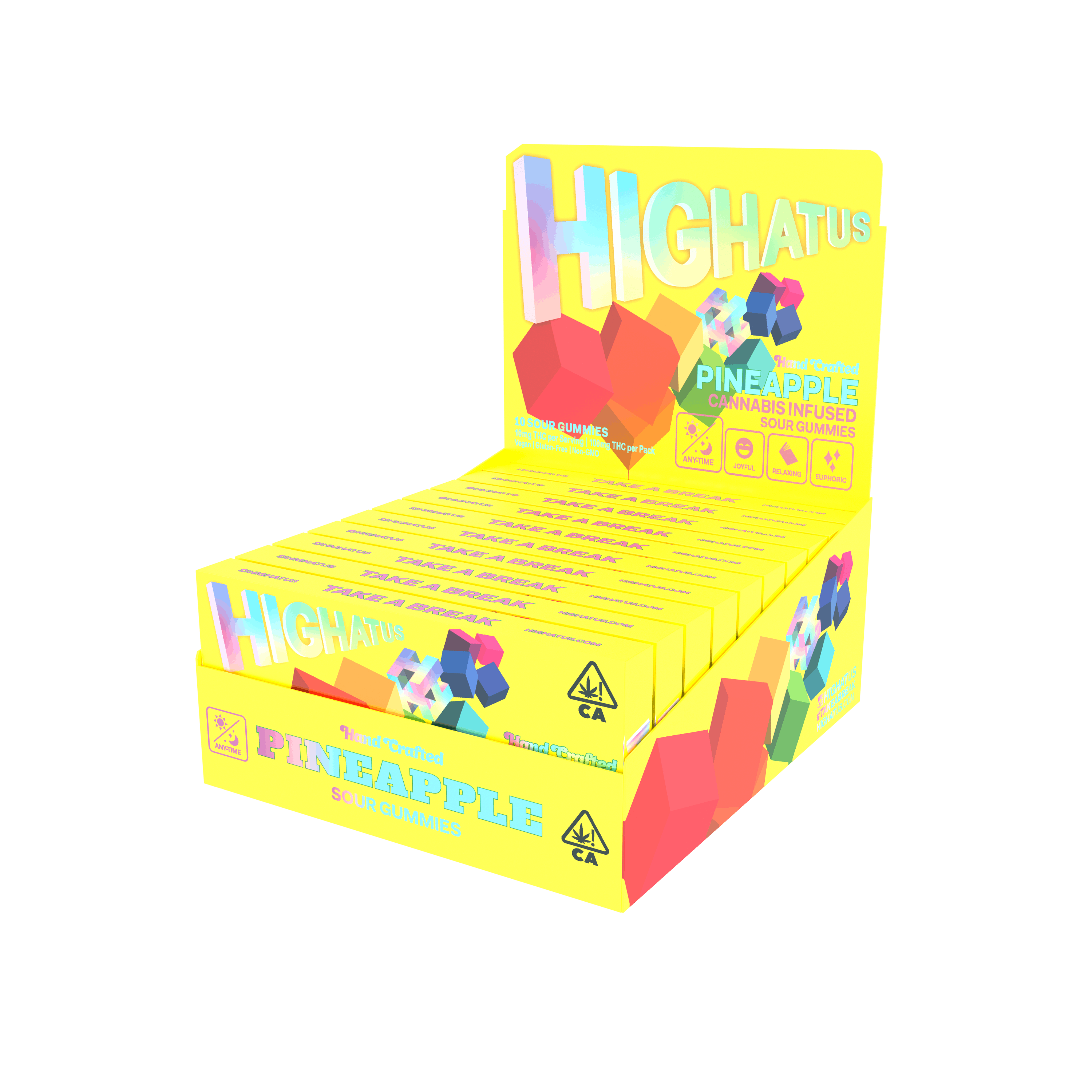 Sour Pineapple Gummies Highatus - Cannabiotix -  - $8.64 - Edibles