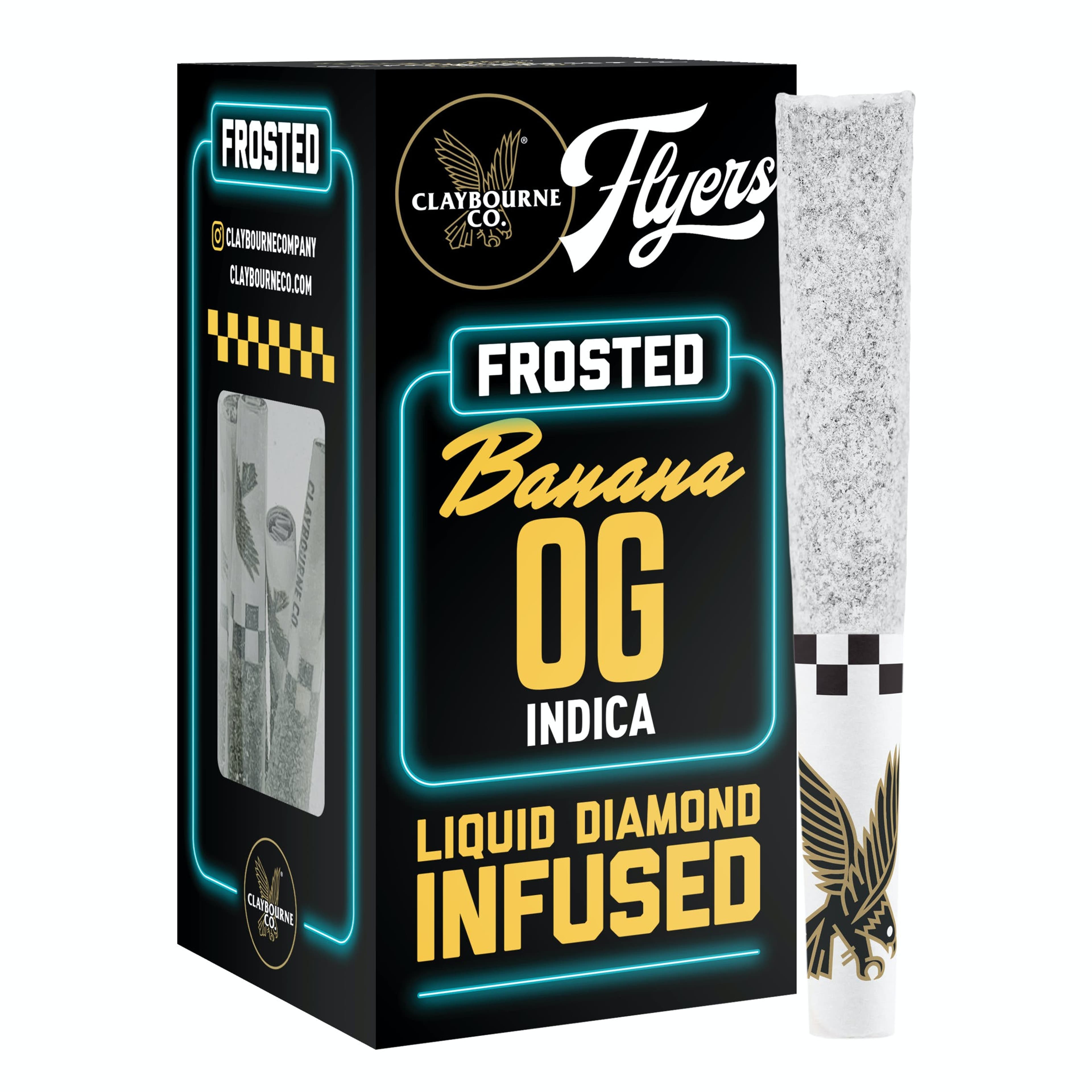 BANANA OG 5PK FROSTED INFUSED .5G - CLAYBOURNE CO - - $30 - Pre-Rolls