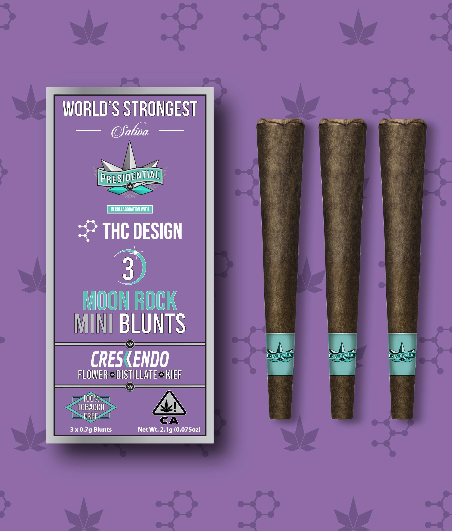 Crescendo Mini Moon Rock Blunts 3pk - Presidential - 3pk Crescendo (S) - $28 - Pre-Rolls