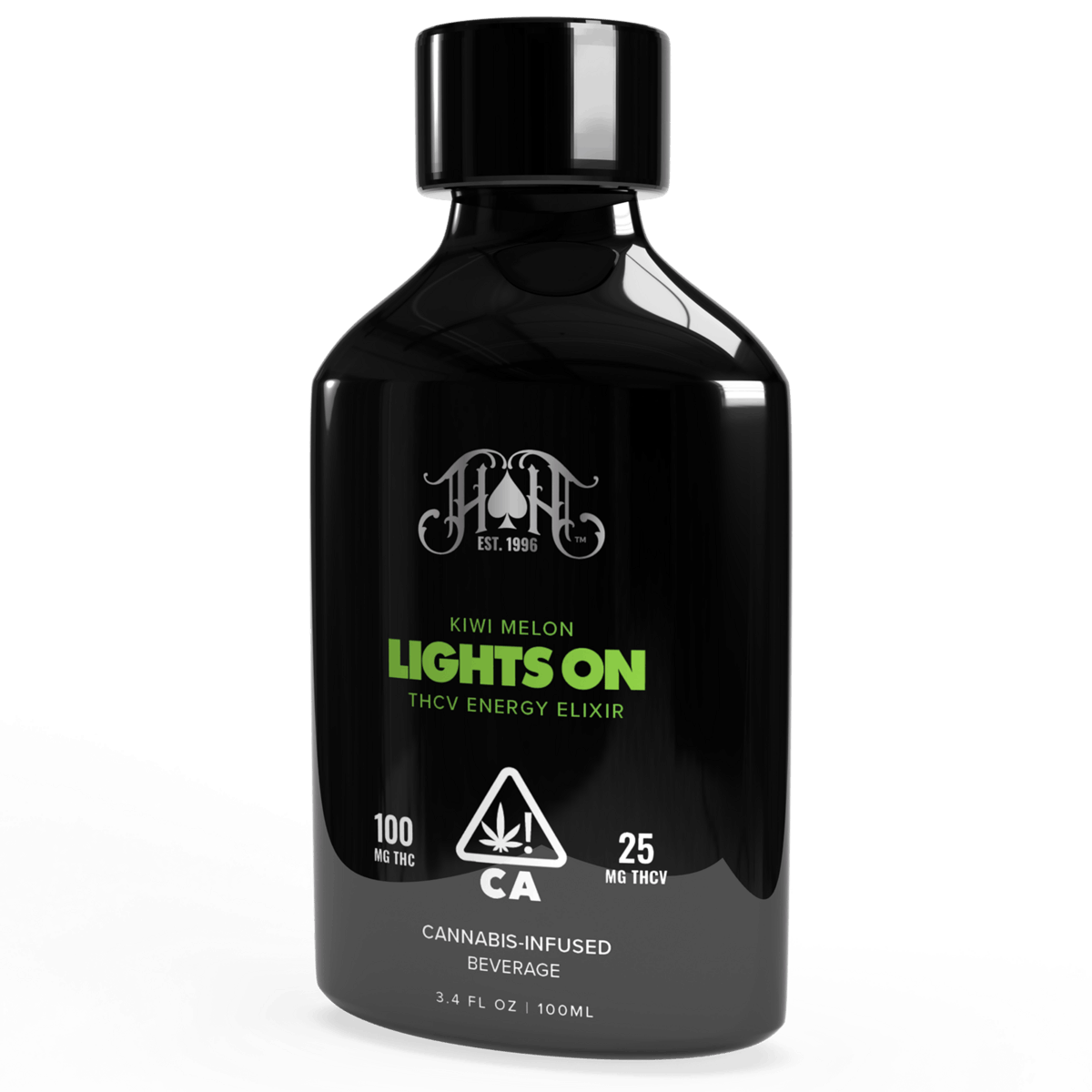 Kiwi Melon - Lights On THCV Energy Elixir - Heavy Hitters - Beverage - $17.99 - Edibles