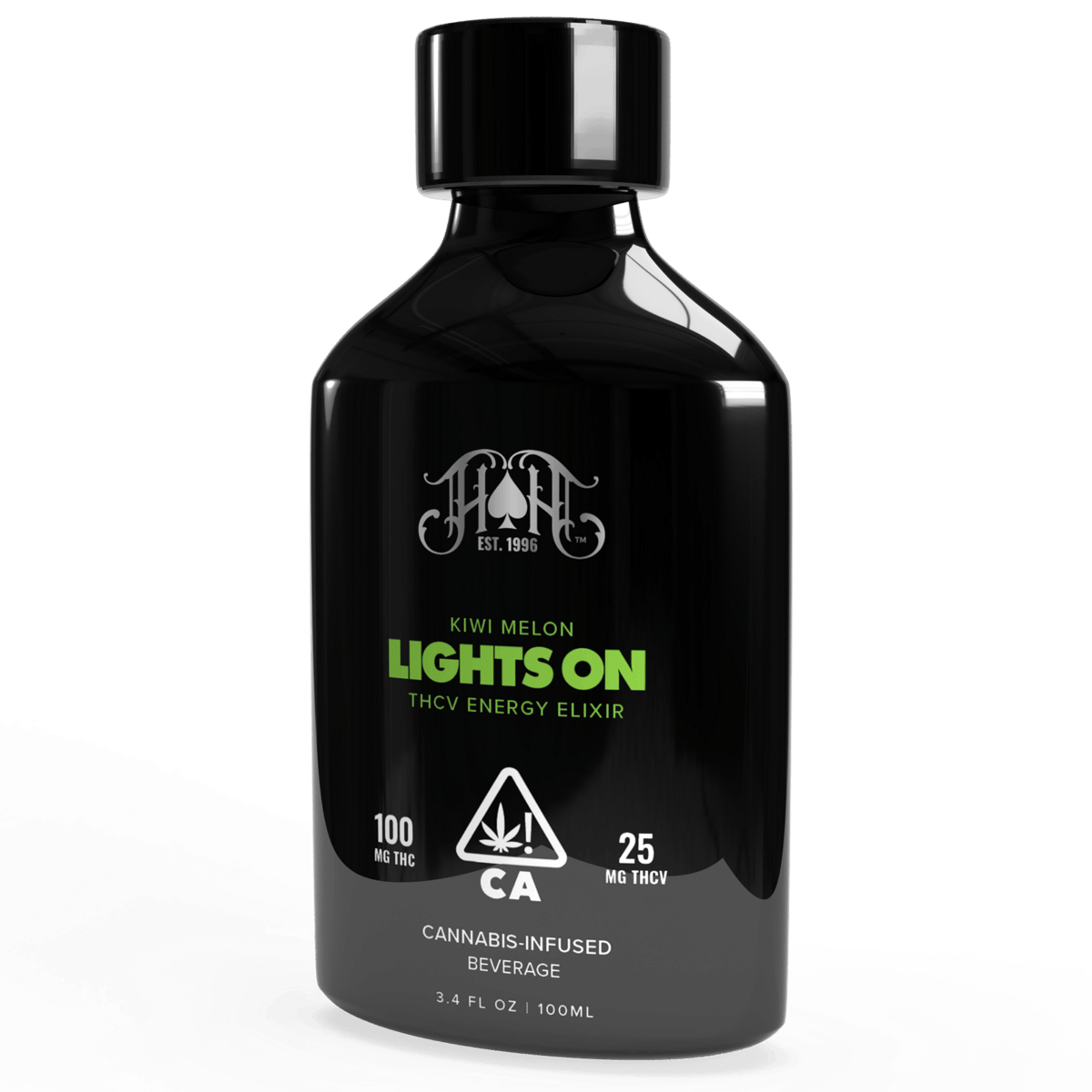 Kiwi Melon - Lights On THCV Energy Elixir - Heavy Hitters - Beverage - $17.99 - Edibles