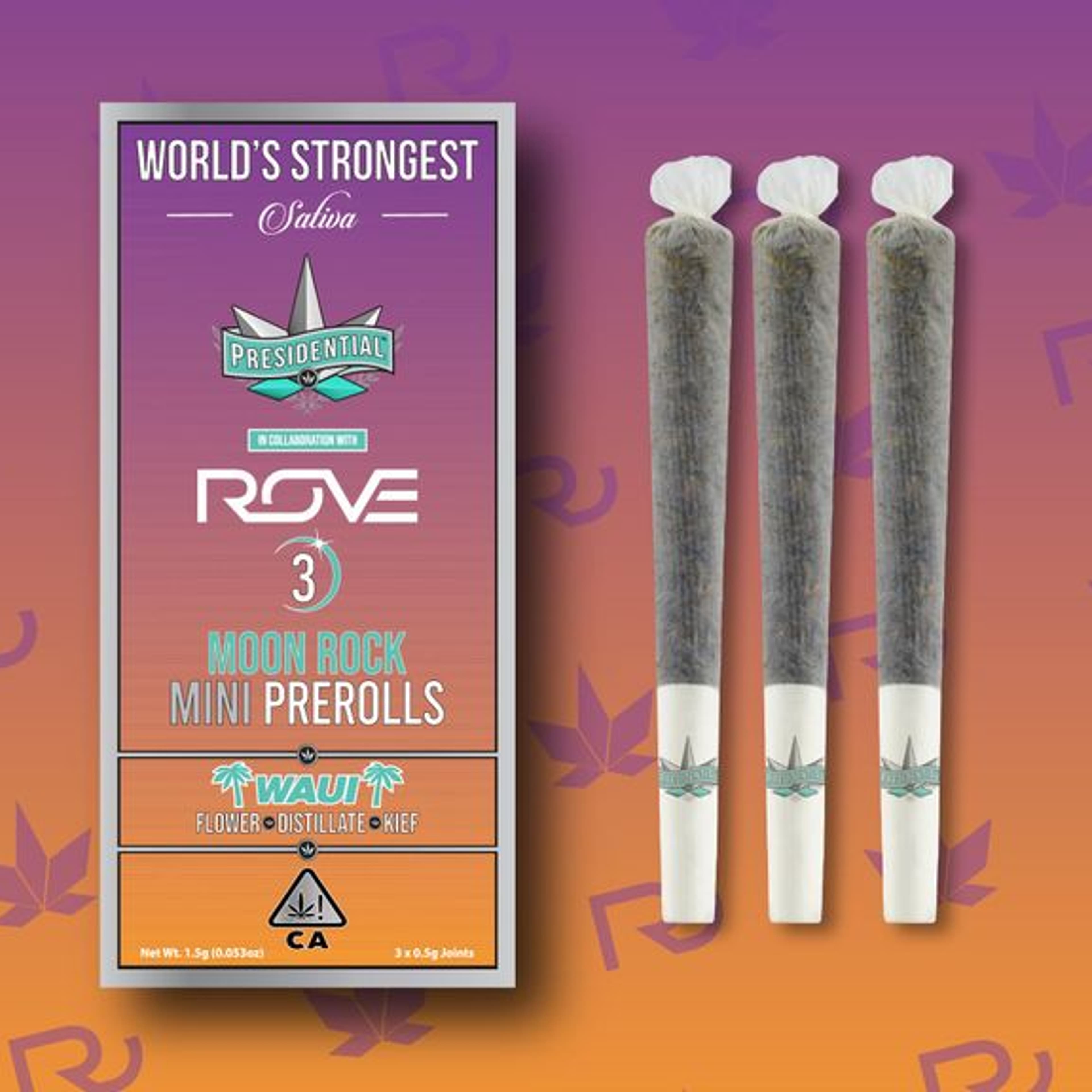 Waui - 3pk Mini Moon Rock Pre Rolls - Presidential - 3pk Waui (S) - $20 - Pre-Rolls
