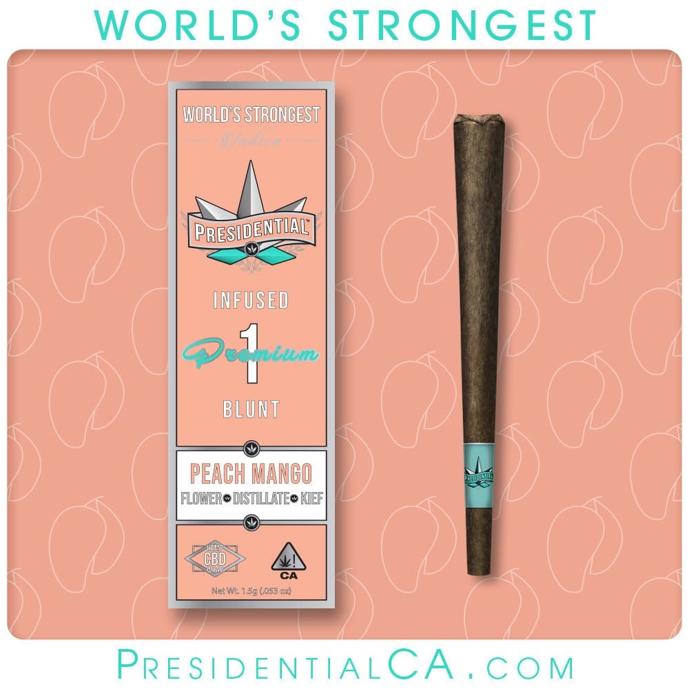 PEACH MANGO MOONROCK BLUNT 1.5G - Presidential -  - $19.35 - Pre-Roll Infused