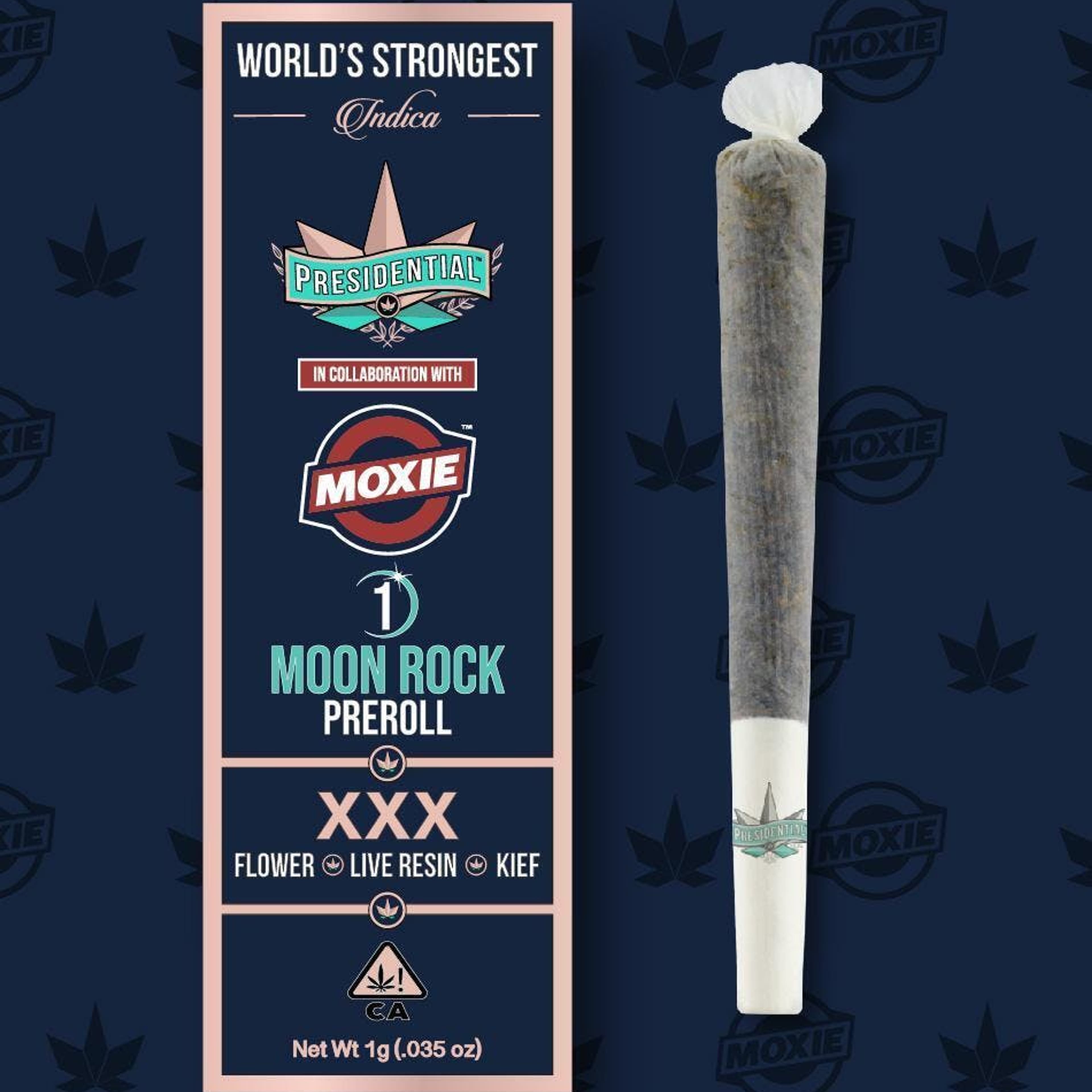 XXX - 1G Moon Rock Pre Roll - Presidential - XXX (I) - $13 - Pre-Rolls