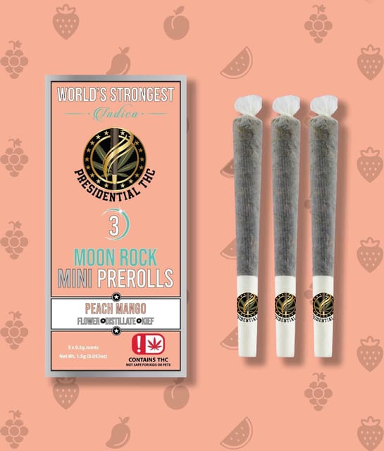 Peach Mango Presidential Moon Rock Mini Preroll