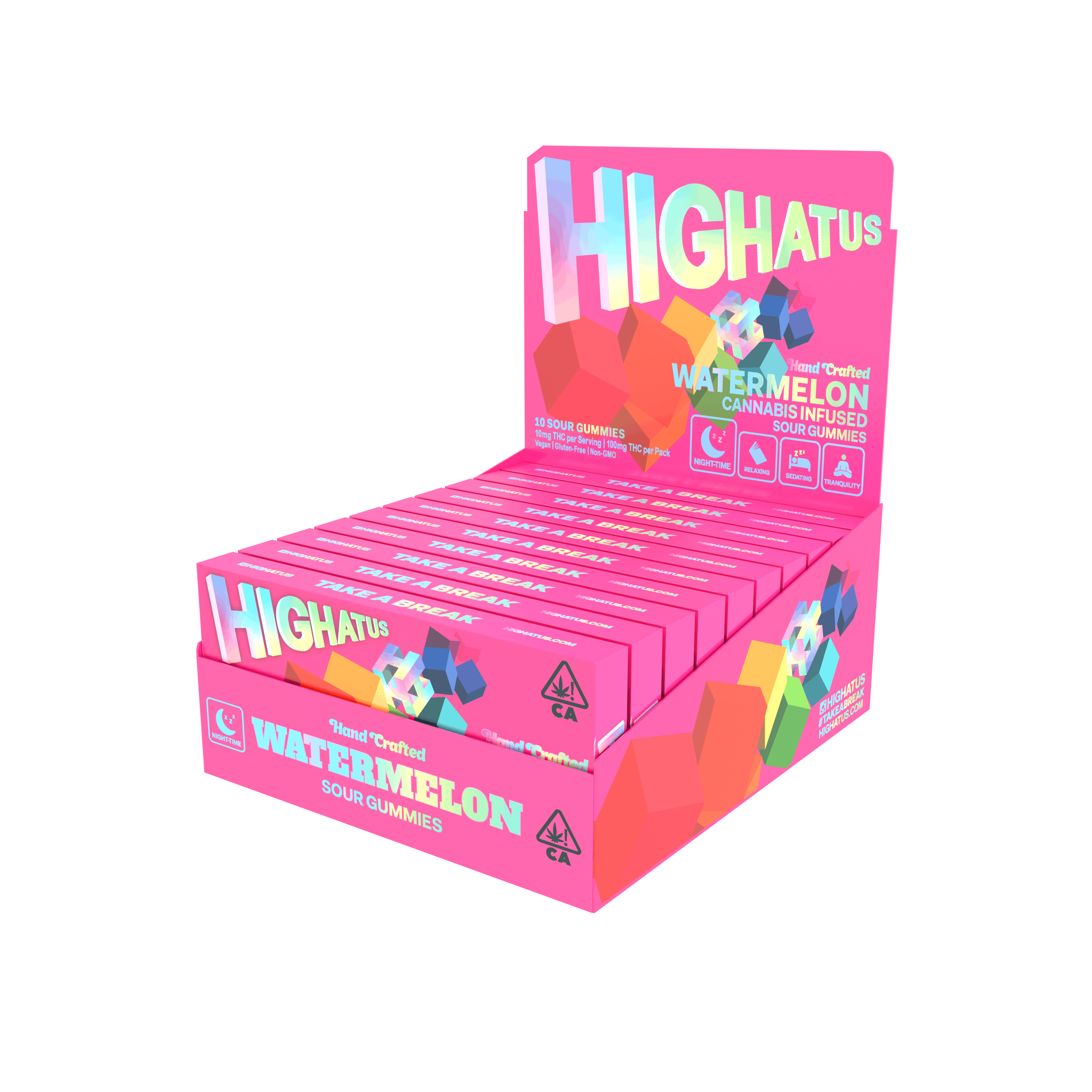 Watermelon Sour Gummies - Highatus - 10 Gummies - $24.99 - Edibles