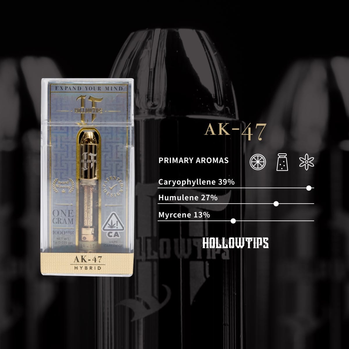 AK-47 1g Cart - Hollowtips -  - $29 - Vape Cart