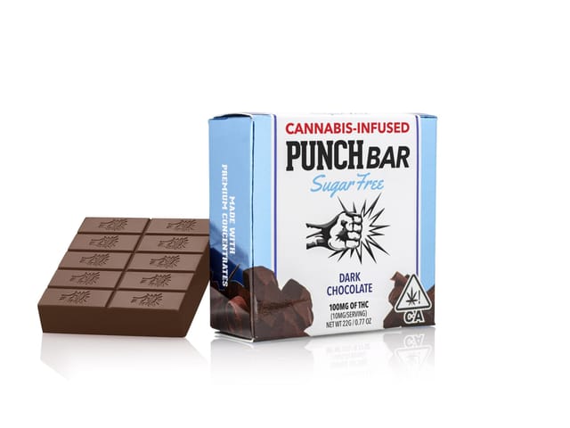 Punch Bar Sugar Free - Dark Chocolate 100mg