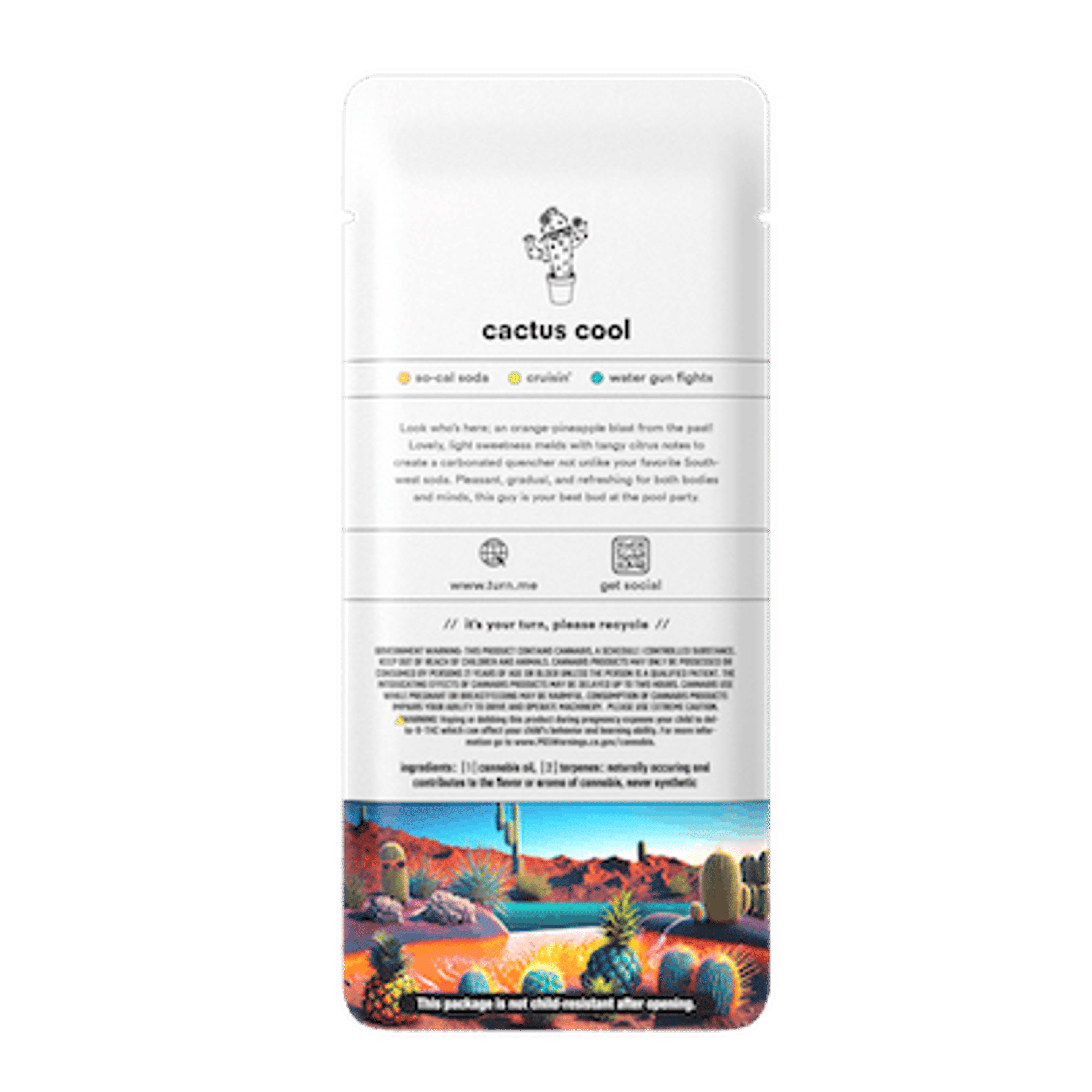 Turn Up Botanica Blends | 1g - Cactus Cool - AIO - Sativa Hybrid - Turn - - $27 - All-In-Ones