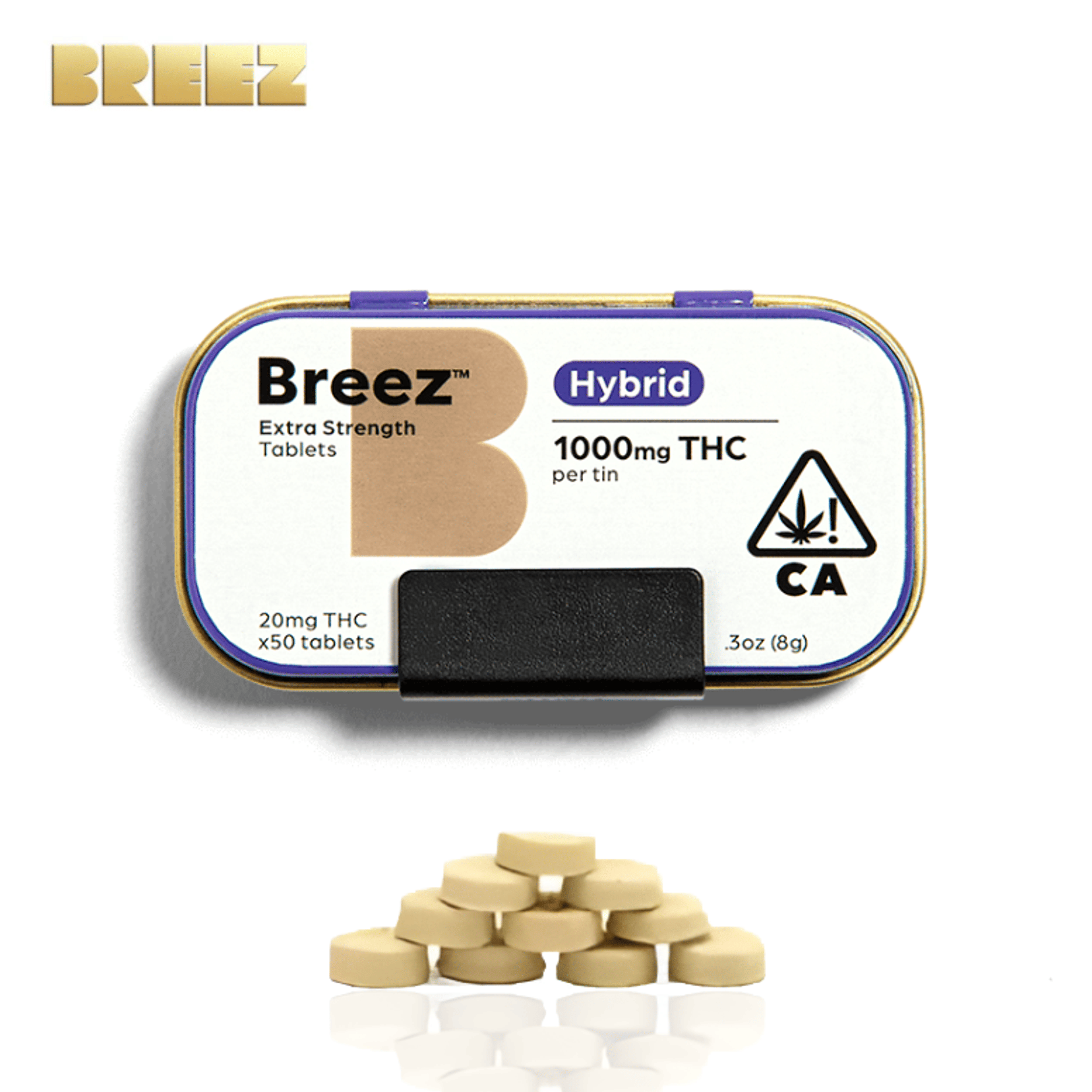 Breez - Hybrid - Extra Strength Tablets -1000mg - Breez - - $54.99 - Edibles