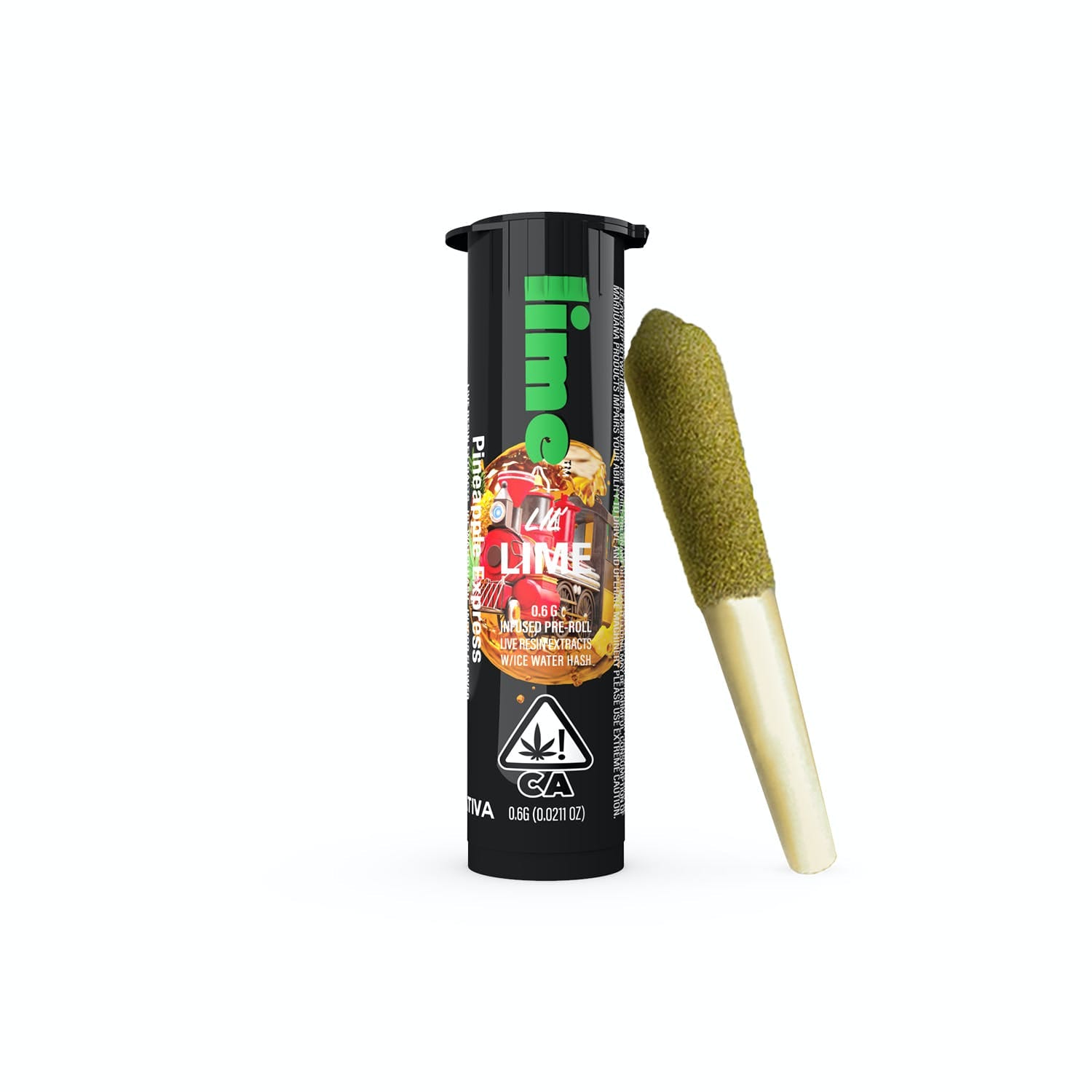 Pineapple Express -0.6g  Diamond & Hash Infused Lil' Lime (.6g Mini Pre Roll) | - Lime -  - $5 - Pre-Rolls