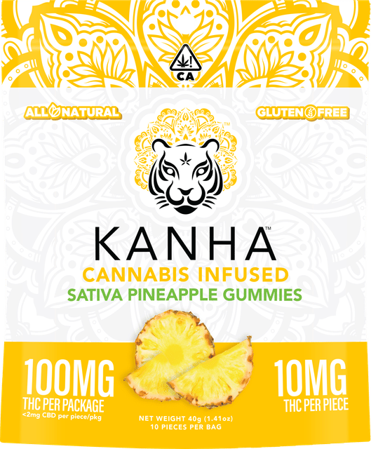 Classic Pineapple Sativa KE - THC - 100mg (10 mg/each)-KANHA