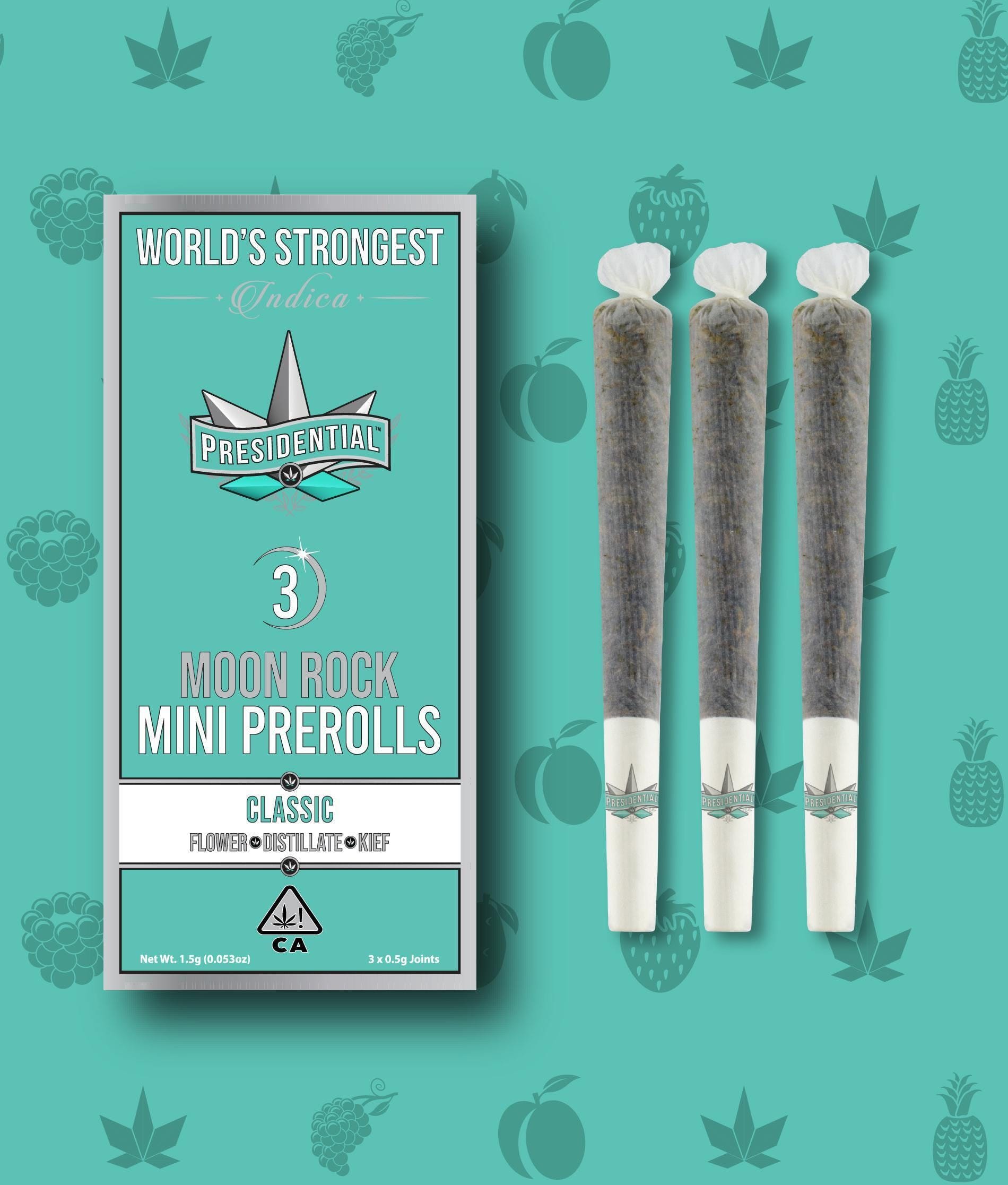 CLASSIC 0.5G 3PK MOONROCK INFUSED - Presidential -  - $21.50 - Pre-Roll Infused