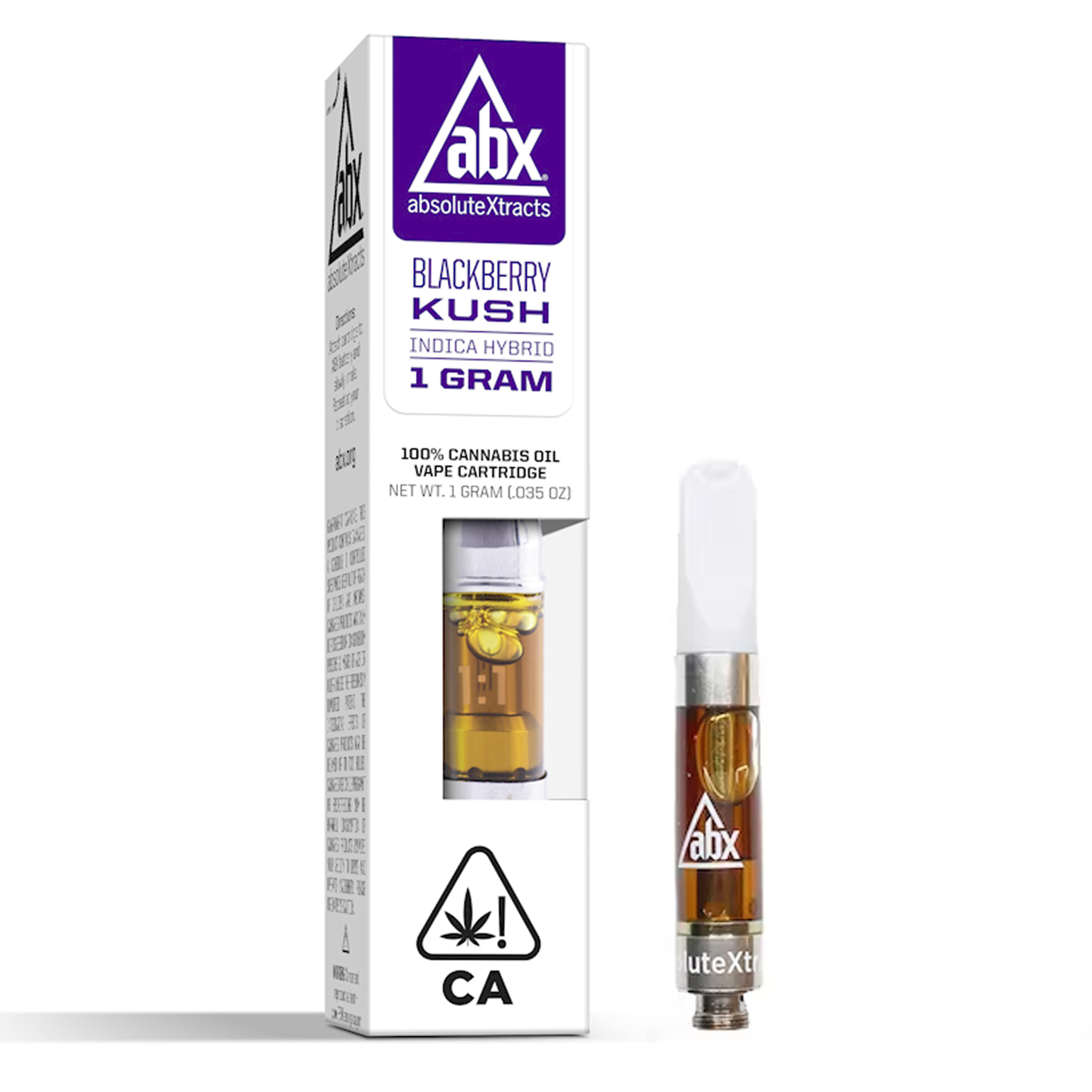 Blackberry Kush (I/H) ABX 1g Full Spectrum - AbsoluteXtracts - Blackberry Kush (I) - $32 - Vape Cartridge