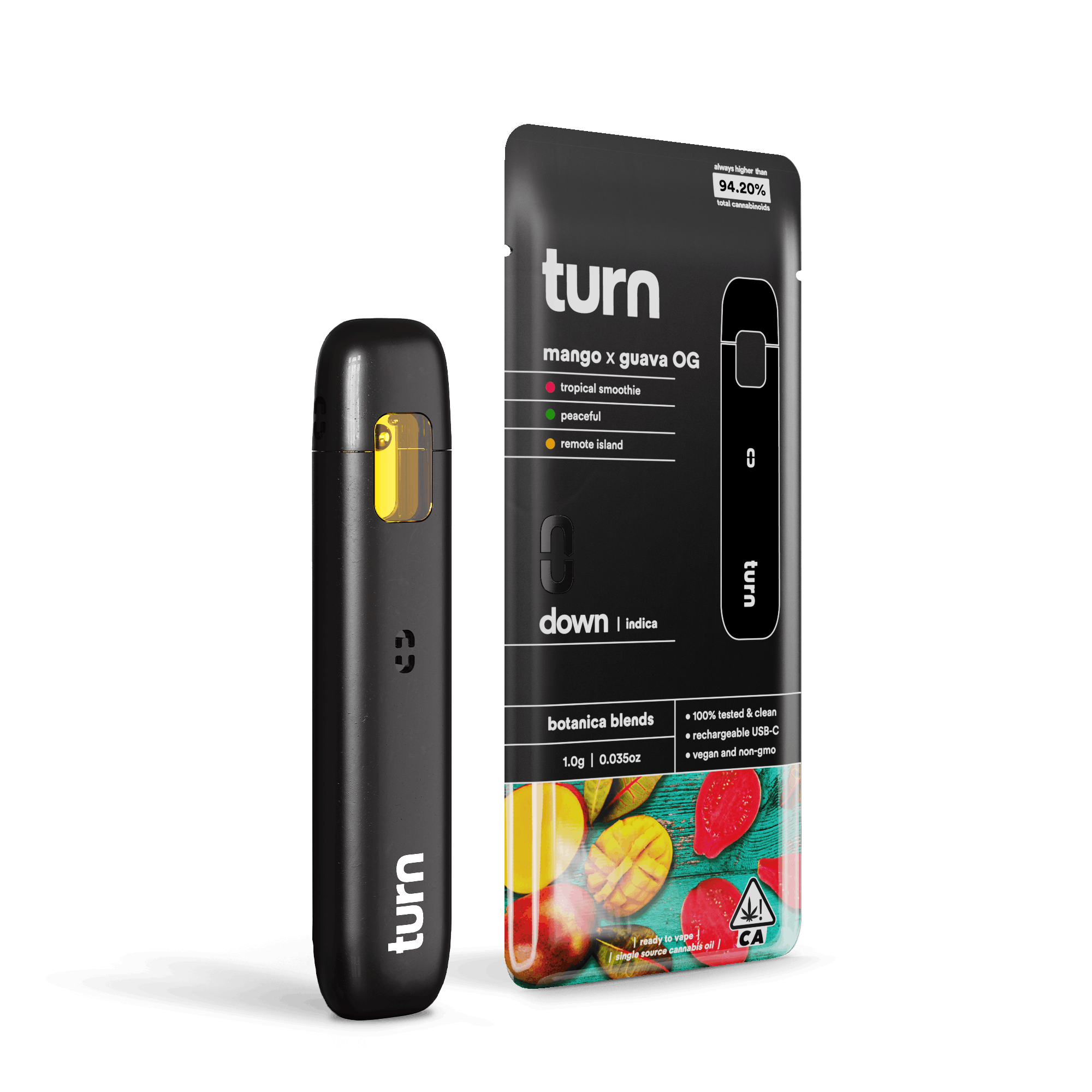 Turn Down Botanica Blends AIO | 1g - Mango x Guava OG -Sativa - Turn -  - $27 - All-In-Ones