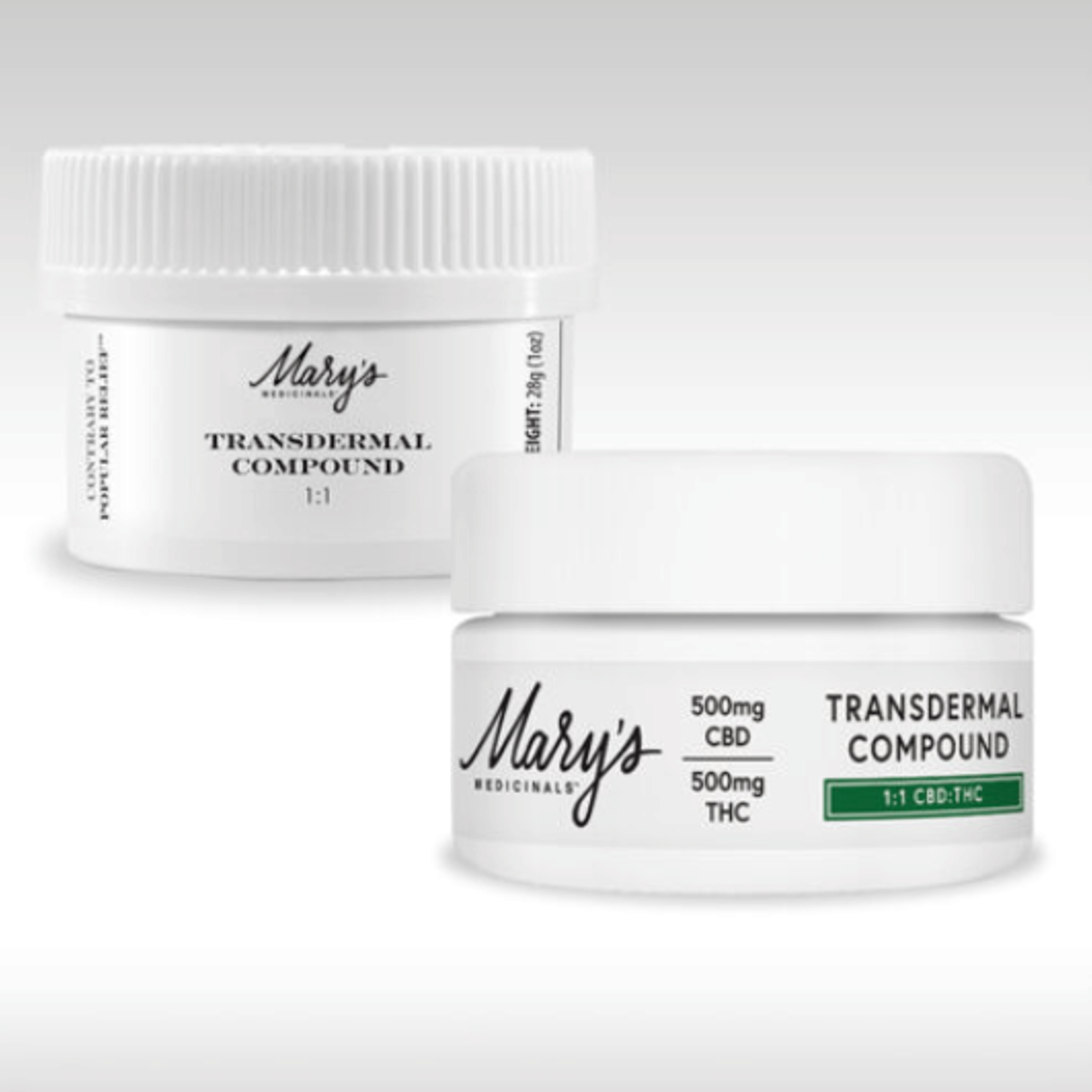 1:1 THC:CBD Transdermal compound 500mg - Mary's Medicinals - - $50 - Topicals