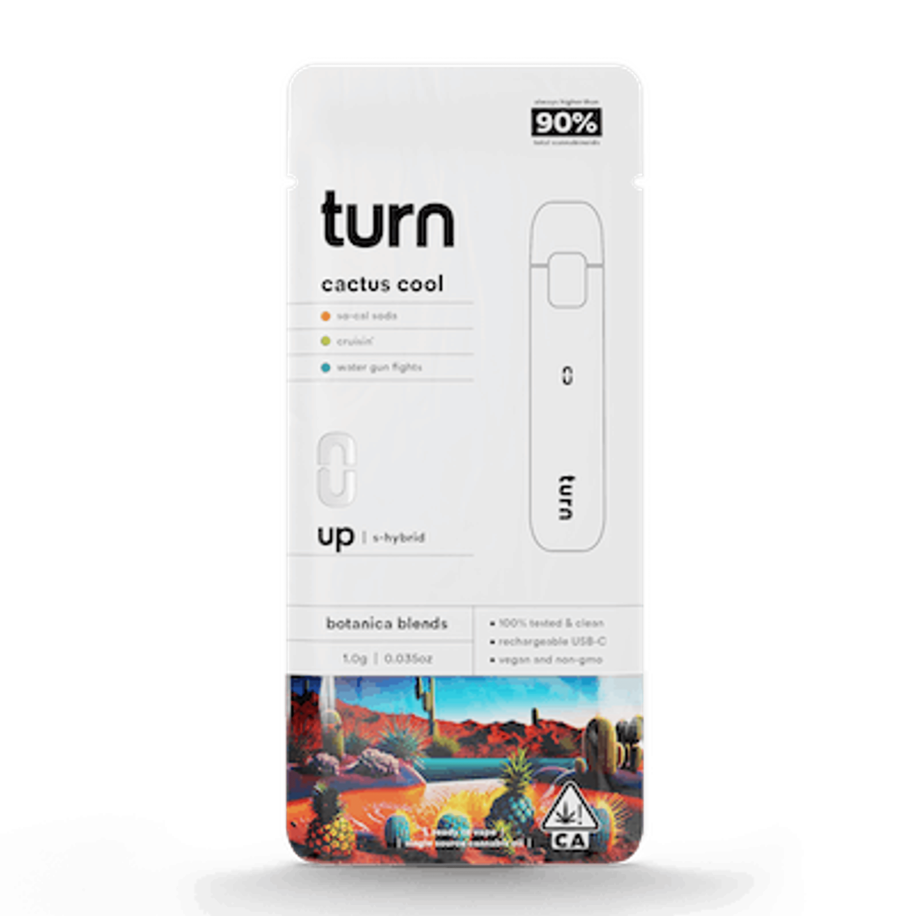 Turn Up Botanica Blends | 1g - Cactus Cool - AIO - Sativa Hybrid - Turn - - $27 - All-In-Ones