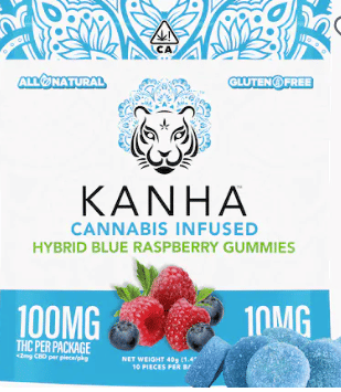 Classic : Blue Raspberry Gummies - 100mg - Kanha -  - $11.55 - Edibles