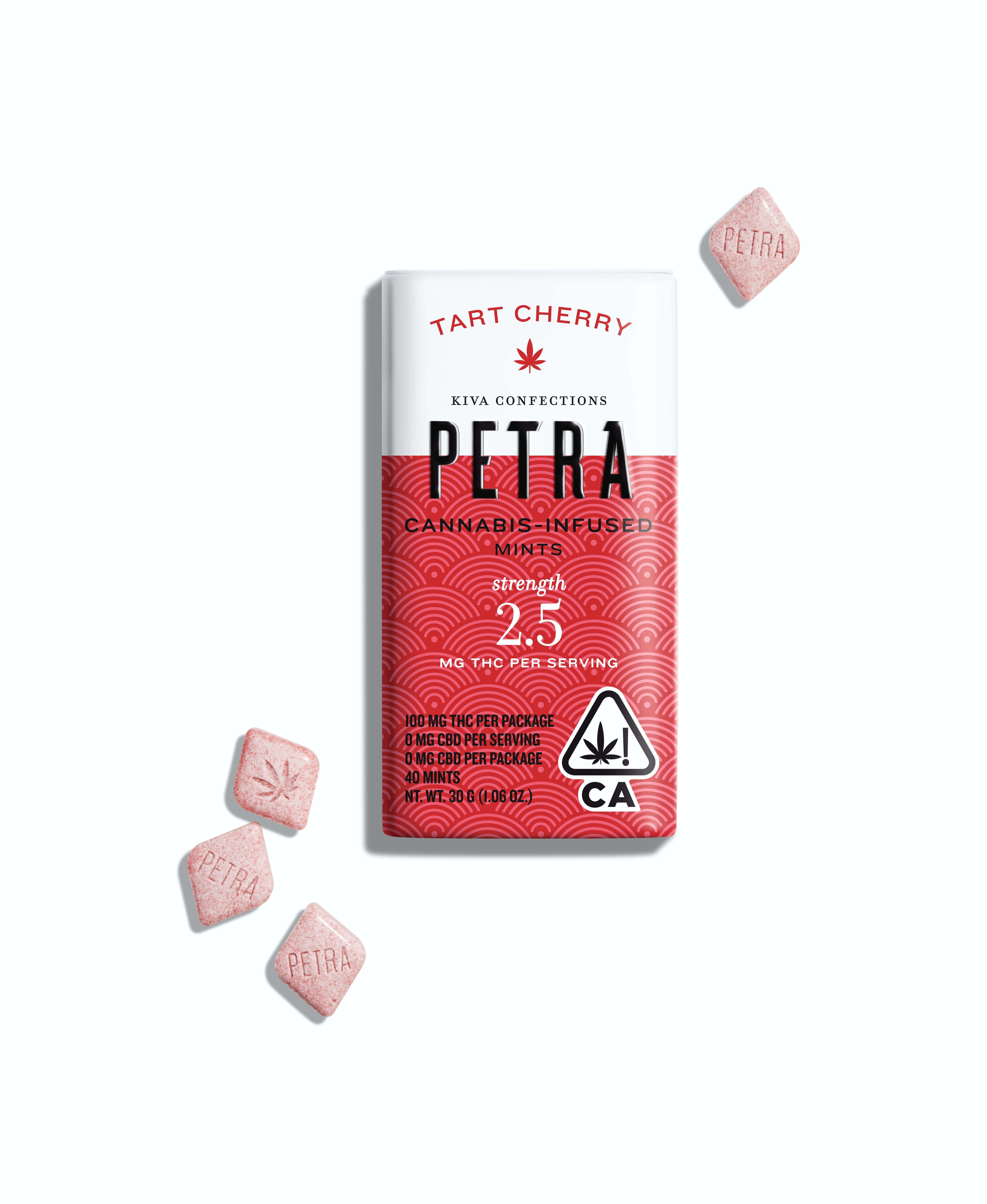 Tart Cherry - 2.5mg Petra Mints - Kiva - Tart Cherry (H) - $19 - Edibles