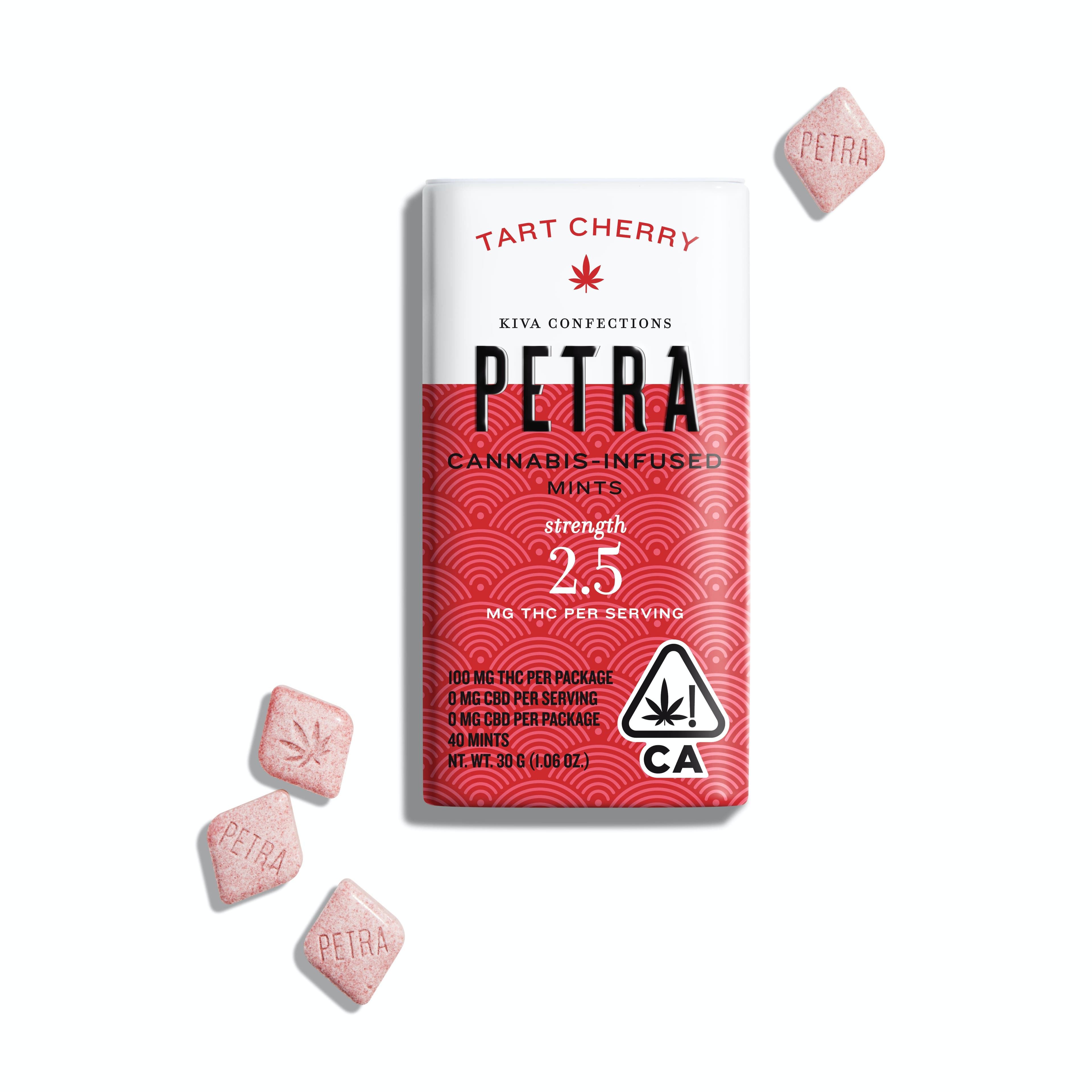 Petra Tart Cherry Mint 100mg - Kiva Confections - - $21 - Capsules