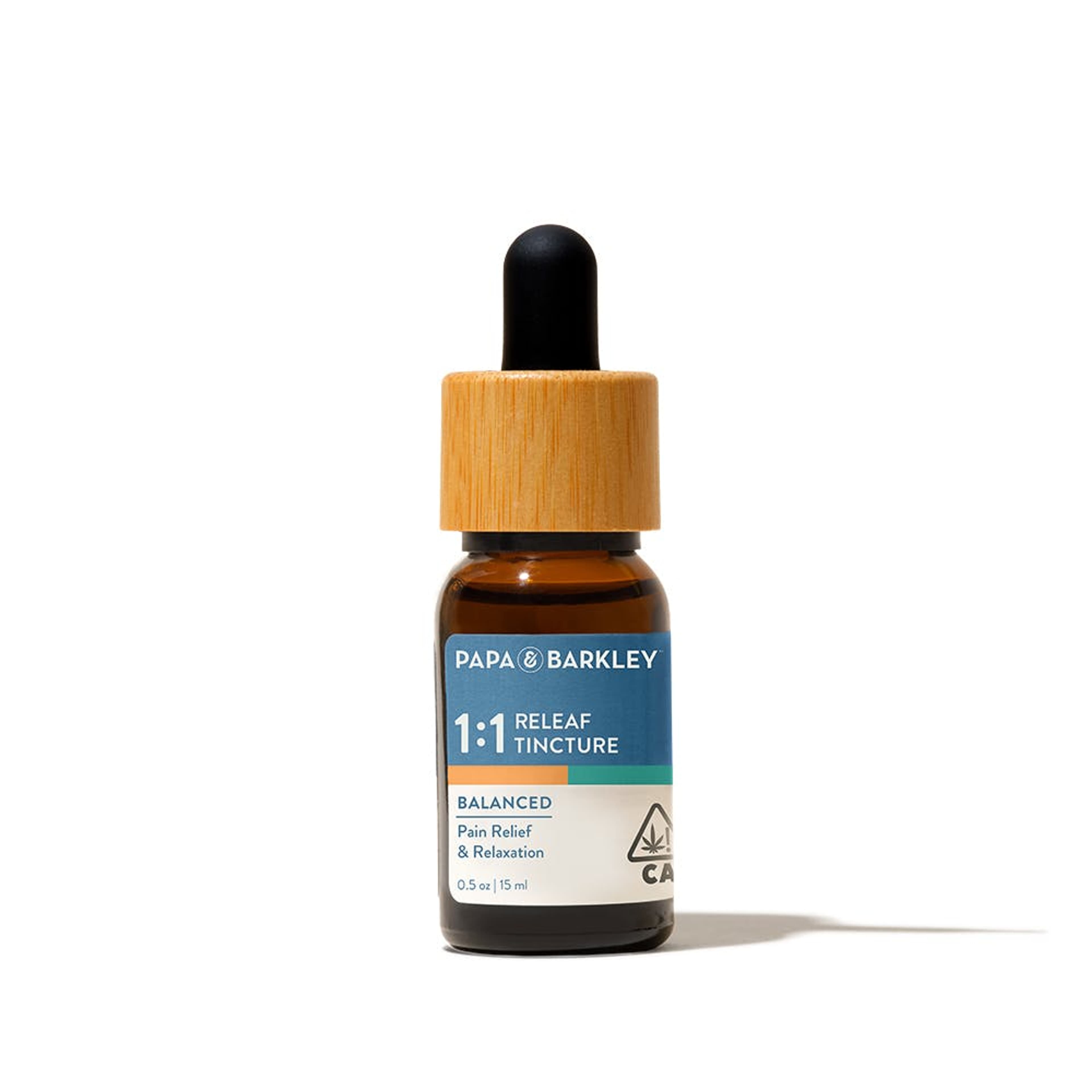 Tincture: Balanced 1:1 CBD:THC Releaf (15ml) - Papa & Barkley - - $50 - Tincture