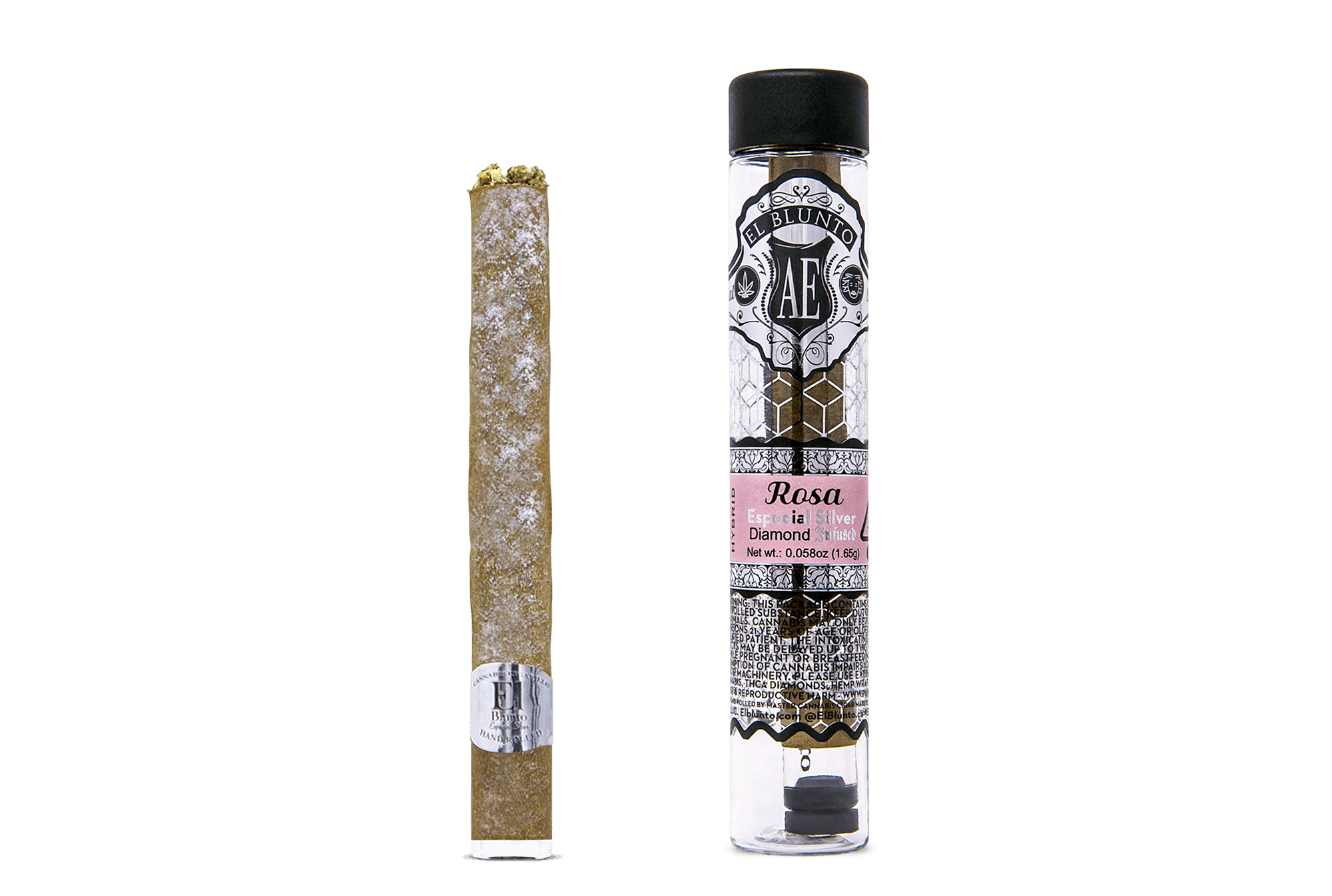 El Blunto Silver - Diamond Infused - Rosa - 1.65G - El Blunto by Albert Einstone's - El Blunto Silver - Diamond Infused - Rosa - 1.65G - $18 - Flowers