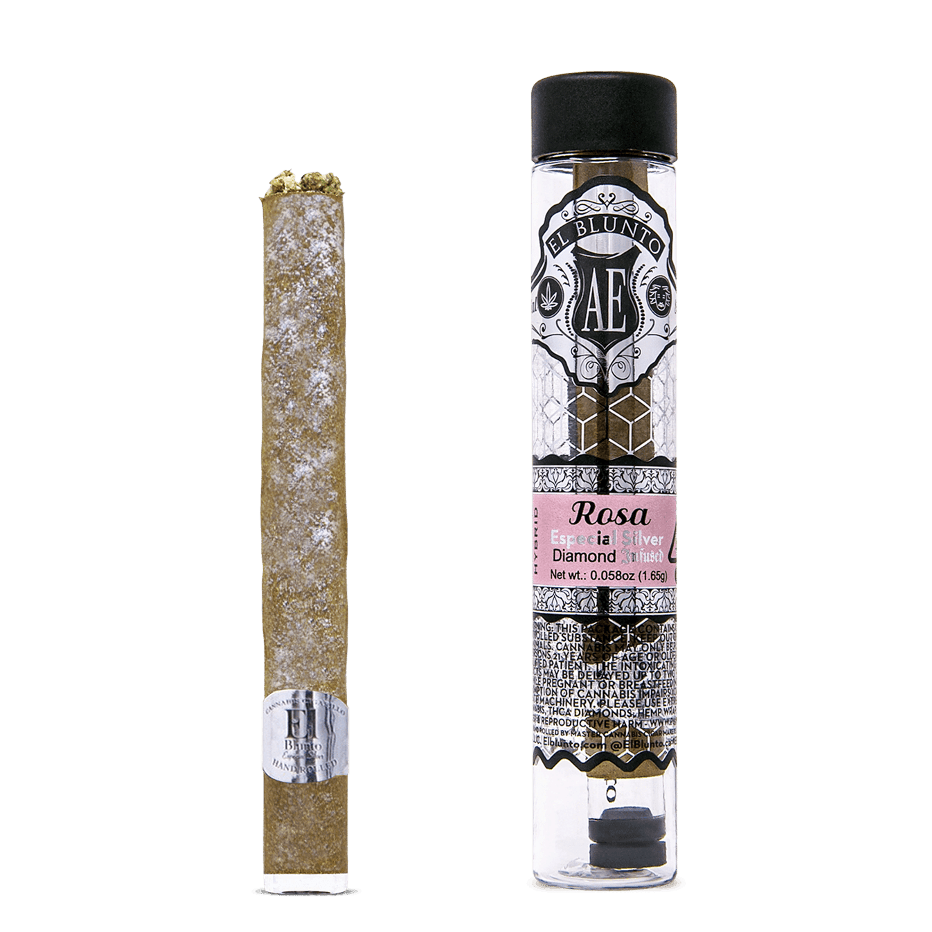 El Blunto Silver - Diamond Infused - Rosa - 1.65G - El Blunto by Albert Einstone's - El Blunto Silver - Diamond Infused - Rosa - 1.65G - $18 - Flowers