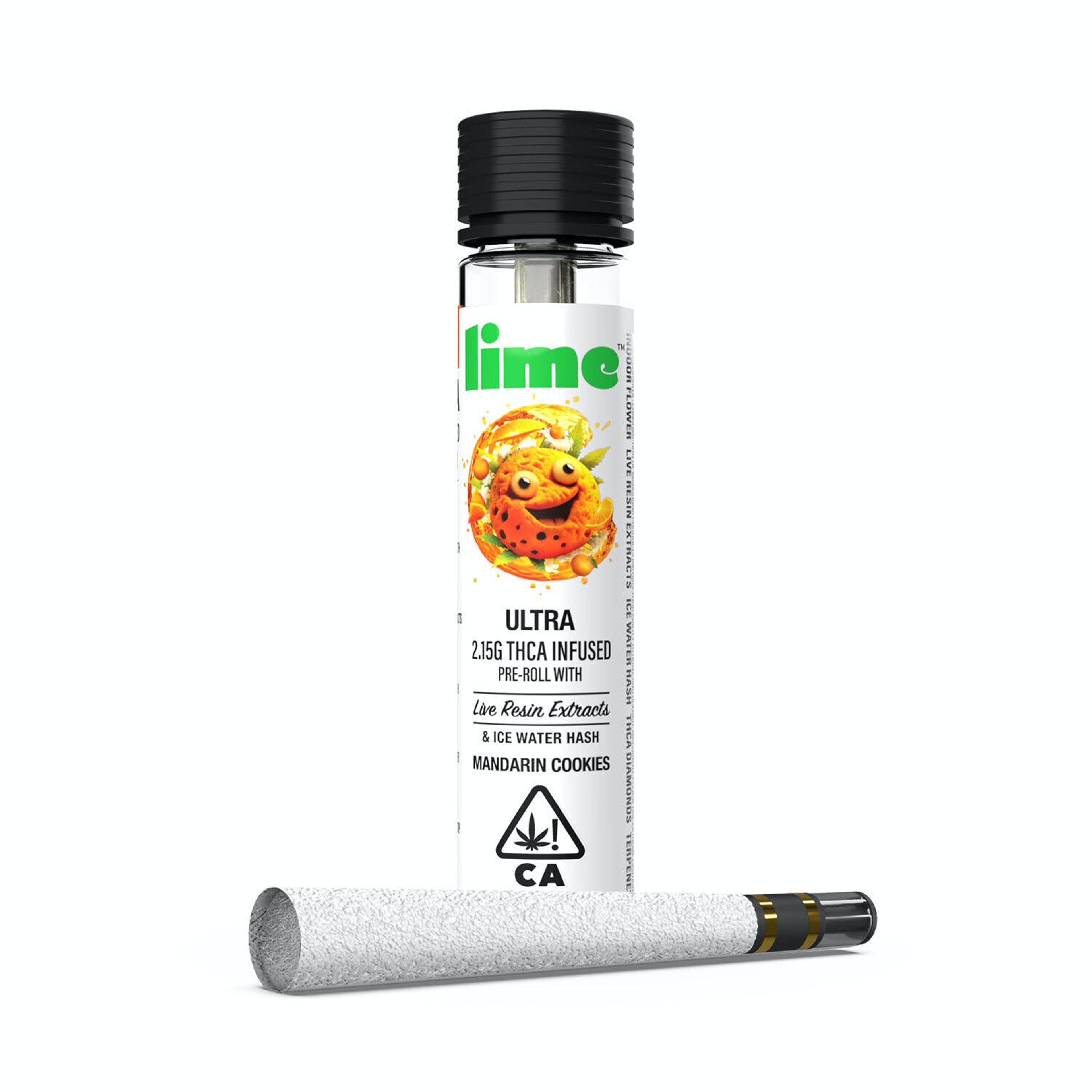 Mandarin Cookies - ULTRA 2.15g THCA Infused Pre-Roll - Lime - - $18 - Pre-Rolls
