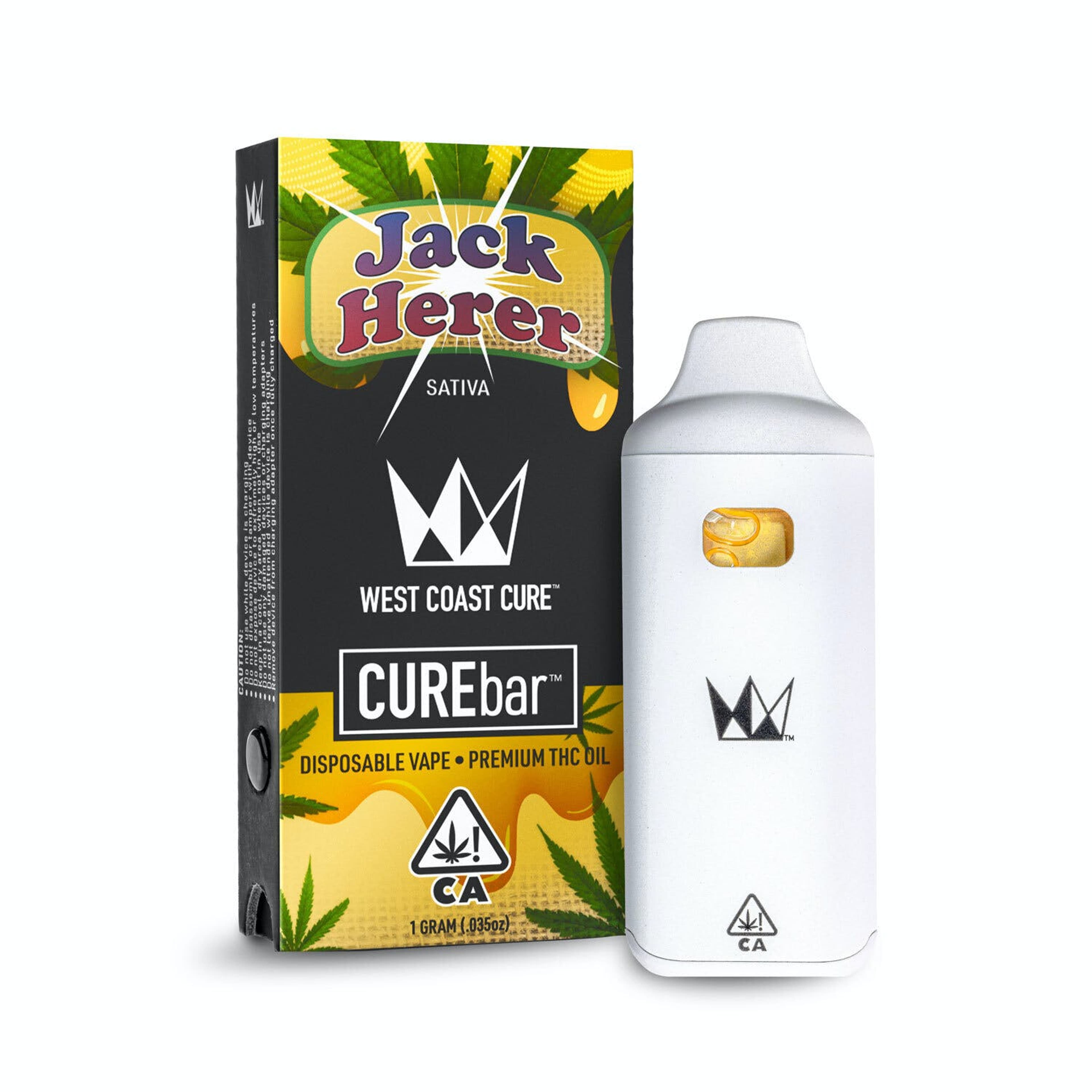 WCC - Jack Herer (S) - 1g Disposable CUREbar - West Coast Cure - CUREbar - $32 - Vapes