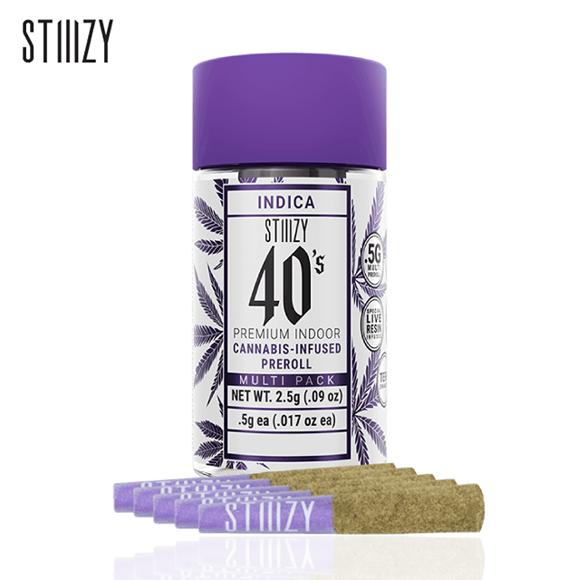 Stiiizy 40's - Purple Punch - Infused Pre-Rolls - (5 Pack) - 2.5g