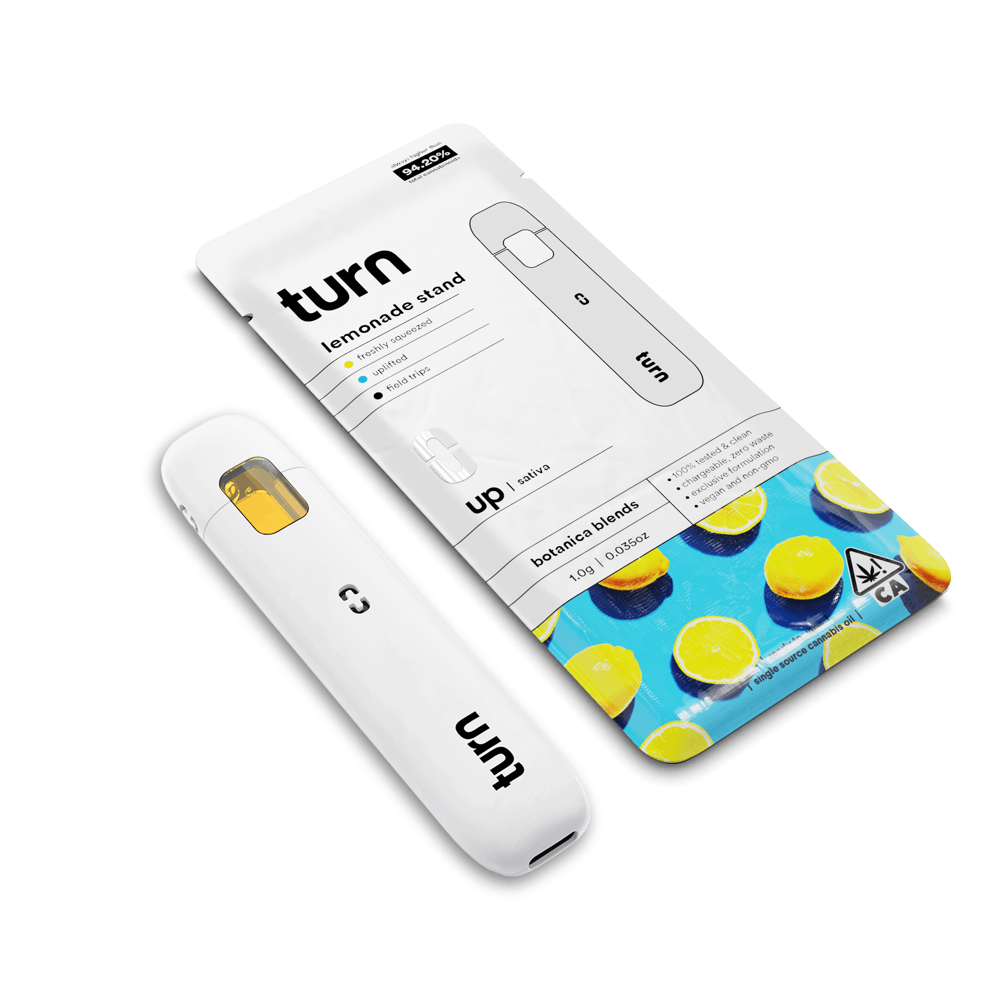 Turn Up Botanica Blends | 1g - Lemonade Stand - AIO - Sativa - Turn -  - $27 - All-In-Ones