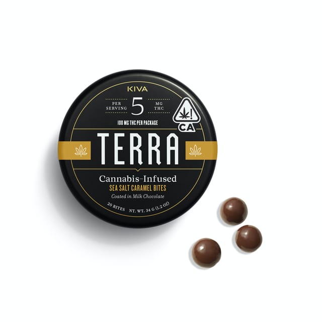 Kiva: Terra Bites Sea Salt Caramel 100mg Bites