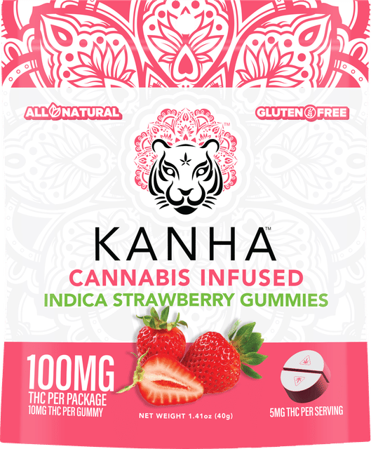 Strawberry - THC - Classic Indica 100mg (10 mg/each)-KANHA